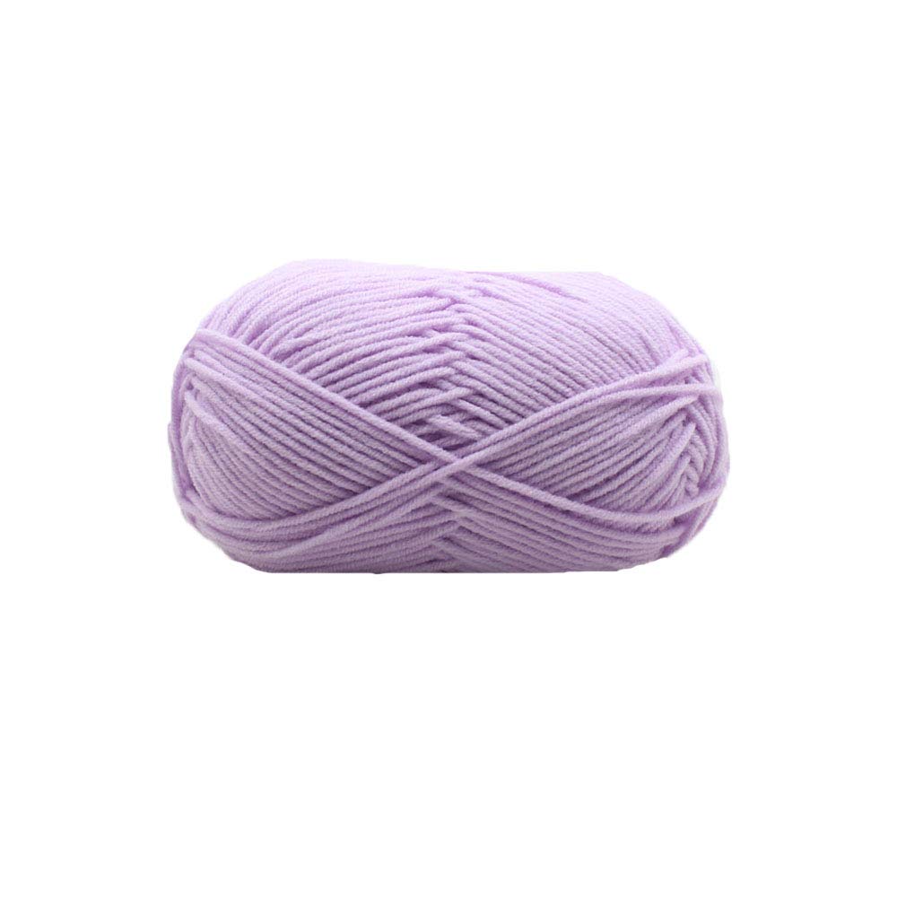 Clisil Lilac DIY Milk Cotton Yarn - Soft Baby Wool for Knitting & Crochet (200g) | Perfect for Baby Blankets, Toys, and Handmade Children's Clothing