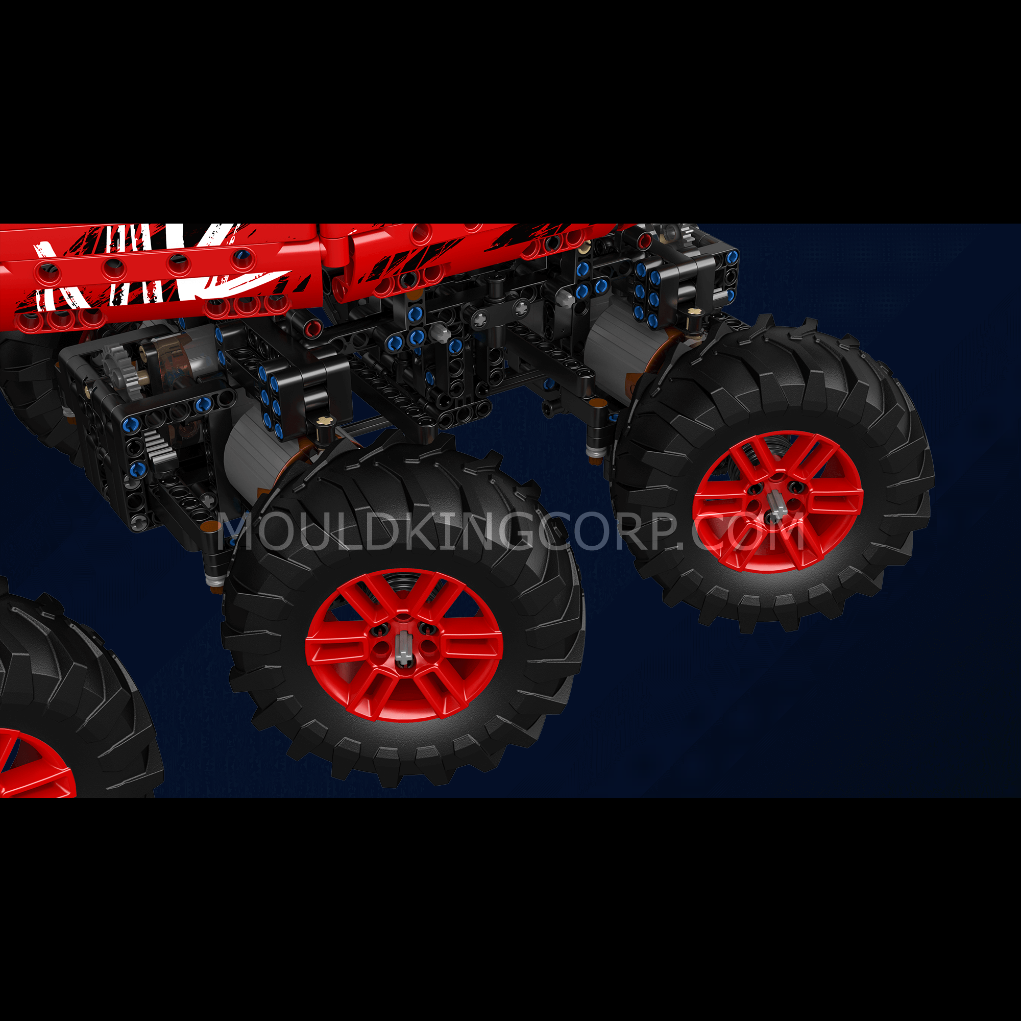 Mould King 18030 Remote Control Red Firefox Climbing Car Building Blocks Set - 1962 PCS STEM Toy for Kids & Adults | Perfect for Indoor Racing, Off-Road Adventures & Collector's Display
