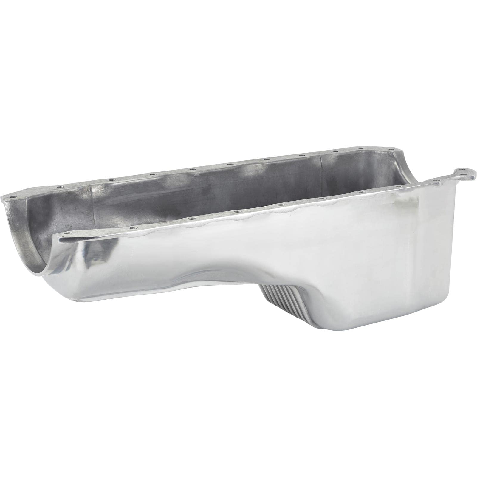 HZ-8440-POL BBC Gen 4 Finned Aluminum Oil Pan - High Performance Engine Cooling - Perfect for Chevy Big Block Engines, Hot Rods & Racing Applications