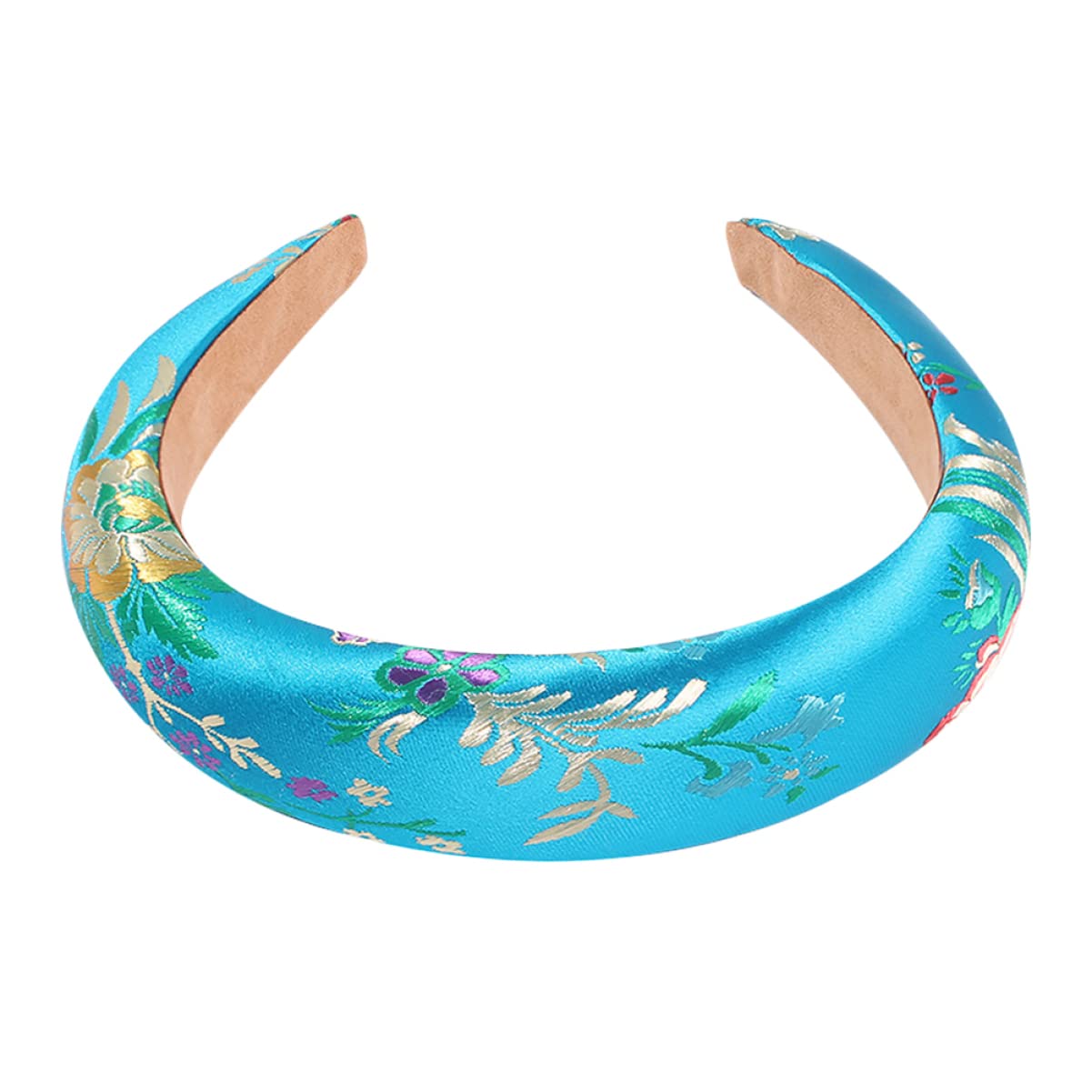 FRCOLOR 1pc Floral Embroidery Headband for Women - Elegant Wide Headband with Flower Design - Perfect for Weddings, Parties, and Everyday Fashion Accessories