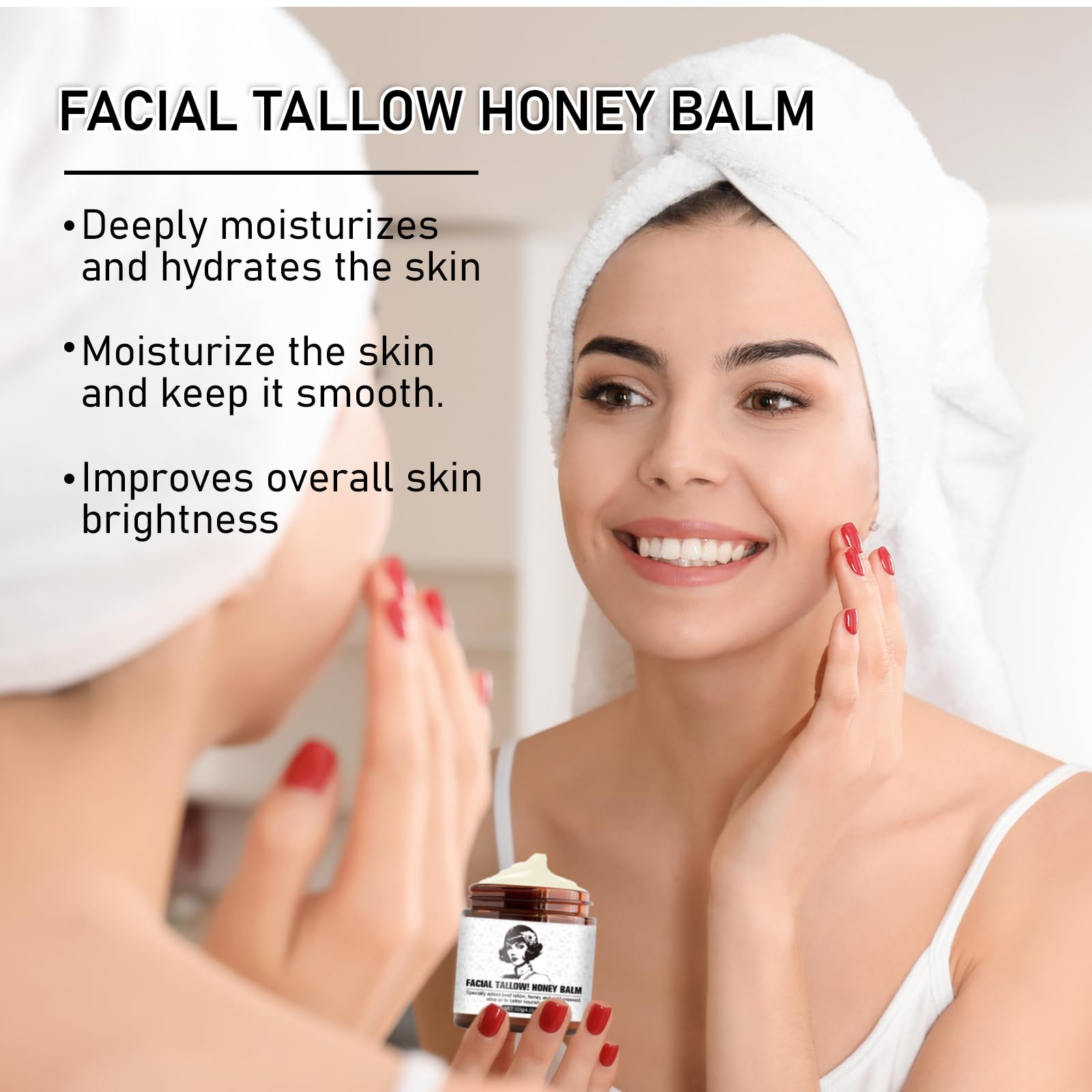 Organic Grass-Fed Beef Tallow with Rosehip Oil - Natural Moisturizer for Face & Body | Hydrating Skin Care Cream & Lotion Set | Perfect for Dry Skin, Eczema & Anti-Aging Routine