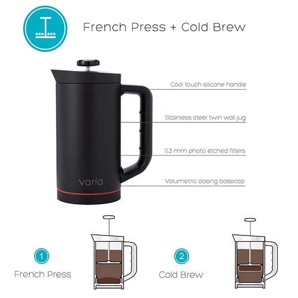 Varia Multi Brewer - Premium Coffee & Tea Maker for Home & Office - Perfect for Espresso, Drip Coffee, and Loose Leaf Tea Brewing
