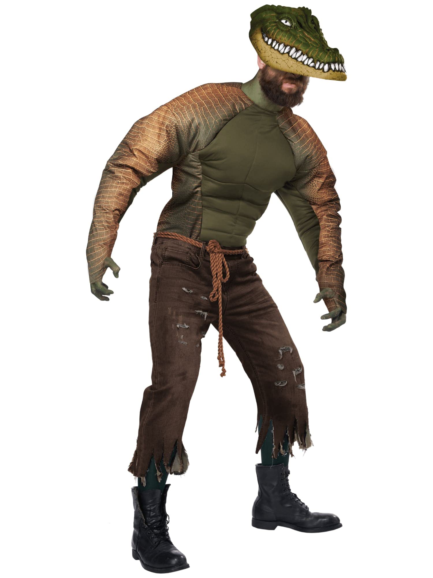 California Costumes Men's Gator Man Costume - Adult Alligator Mascot Suit for Halloween Parties, Cosplay & Themed Events