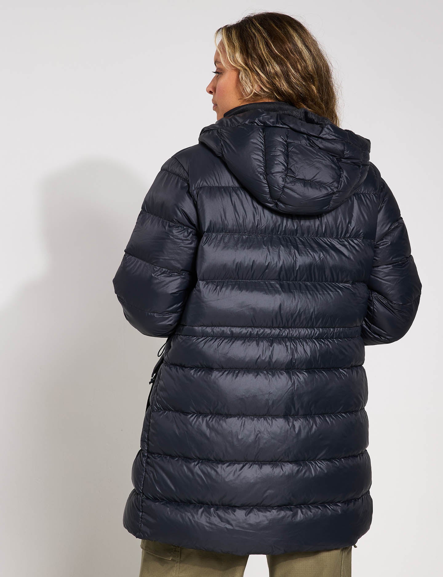 Harmony Falls Hooded Mid-Length Down Jacket for Women - Lightweight Warm Winter Coat, Waterproof Windproof, Black - Perfect for Skiing, Hiking & Outdoor Activities