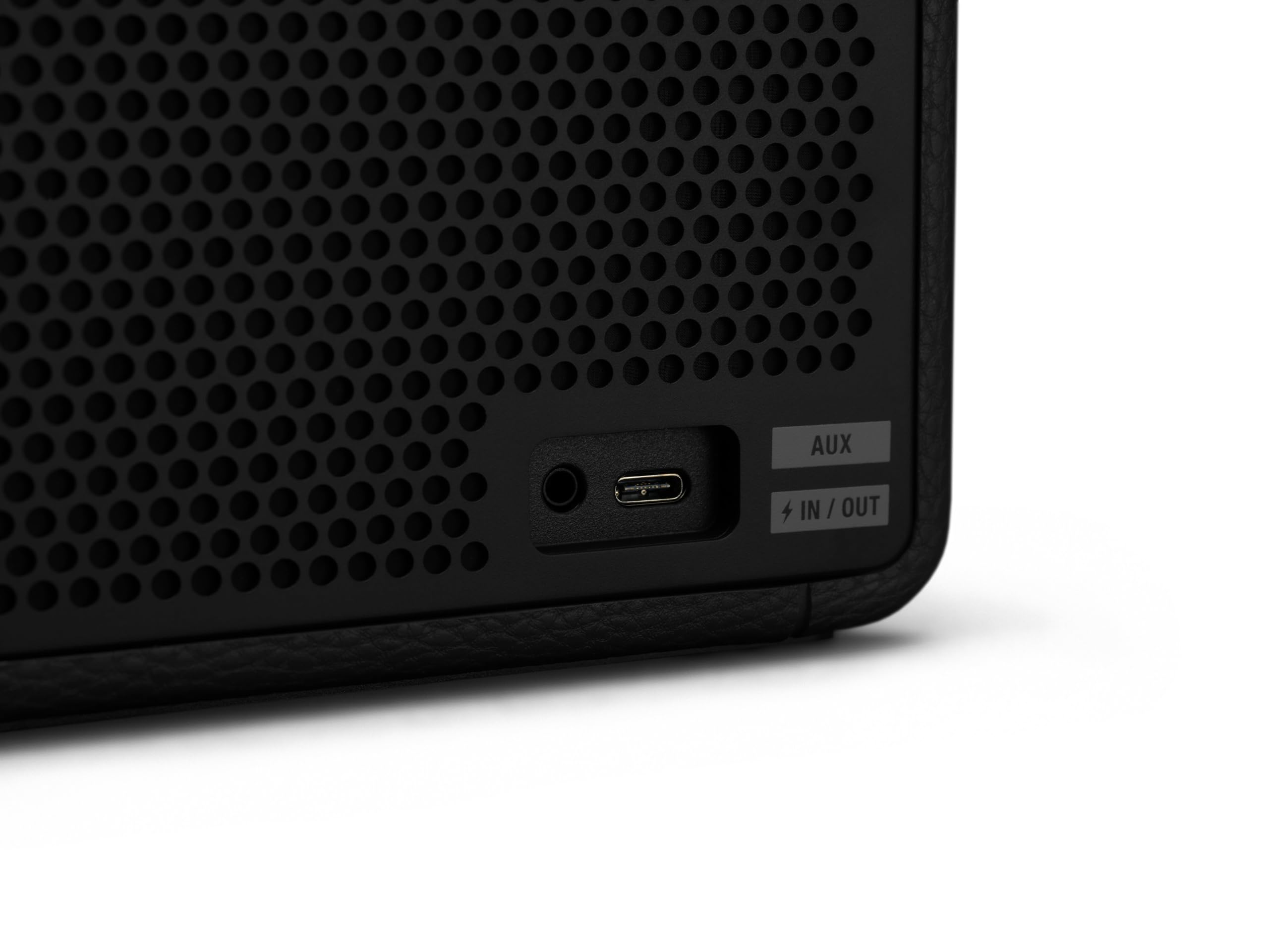 Marshall Middleton Portable Bluetooth Speaker - Wireless Outdoor Speaker with Rich Bass, IP67 Waterproof, 20+ Hours Playtime - Perfect for Travel, Camping, Beach & Home Use (Black & Brass)