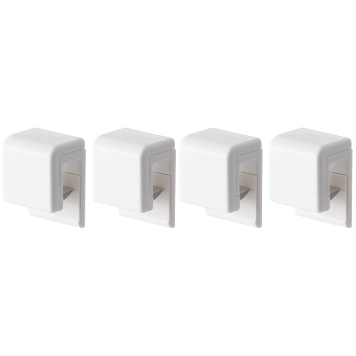 DOITOOL 4-Pack Heavy Duty Self-Adhesive Wall Hooks - Bathroom Organizer for Toothpaste, Towels, Coats & More - Space-Saving Paste Clips & Squeezer for Small Spaces, Dorm, RV, Apartment