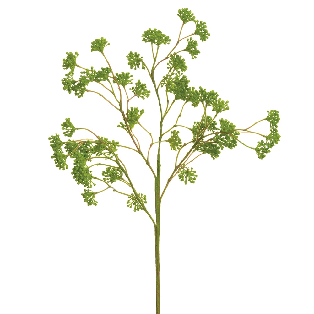 16 Pack Soft Sedum Artificial Flower Stems - Realistic Green Faux Plants for Home Decor, Wedding Centerpieces, and DIY Floral Arrangements