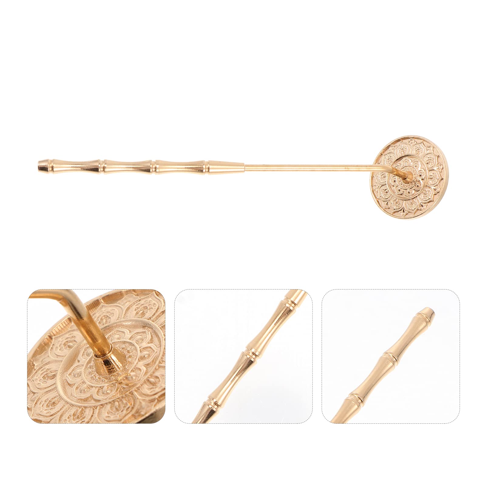 DOITOOL Brass Incense Ash Press Tool with Long Handle - Incense Powder Seal Stick & Shovel Set for DIY Incense Making, Aromatherapy Accessories | Perfect for Home Meditation, Yoga, and Spiritual Rituals