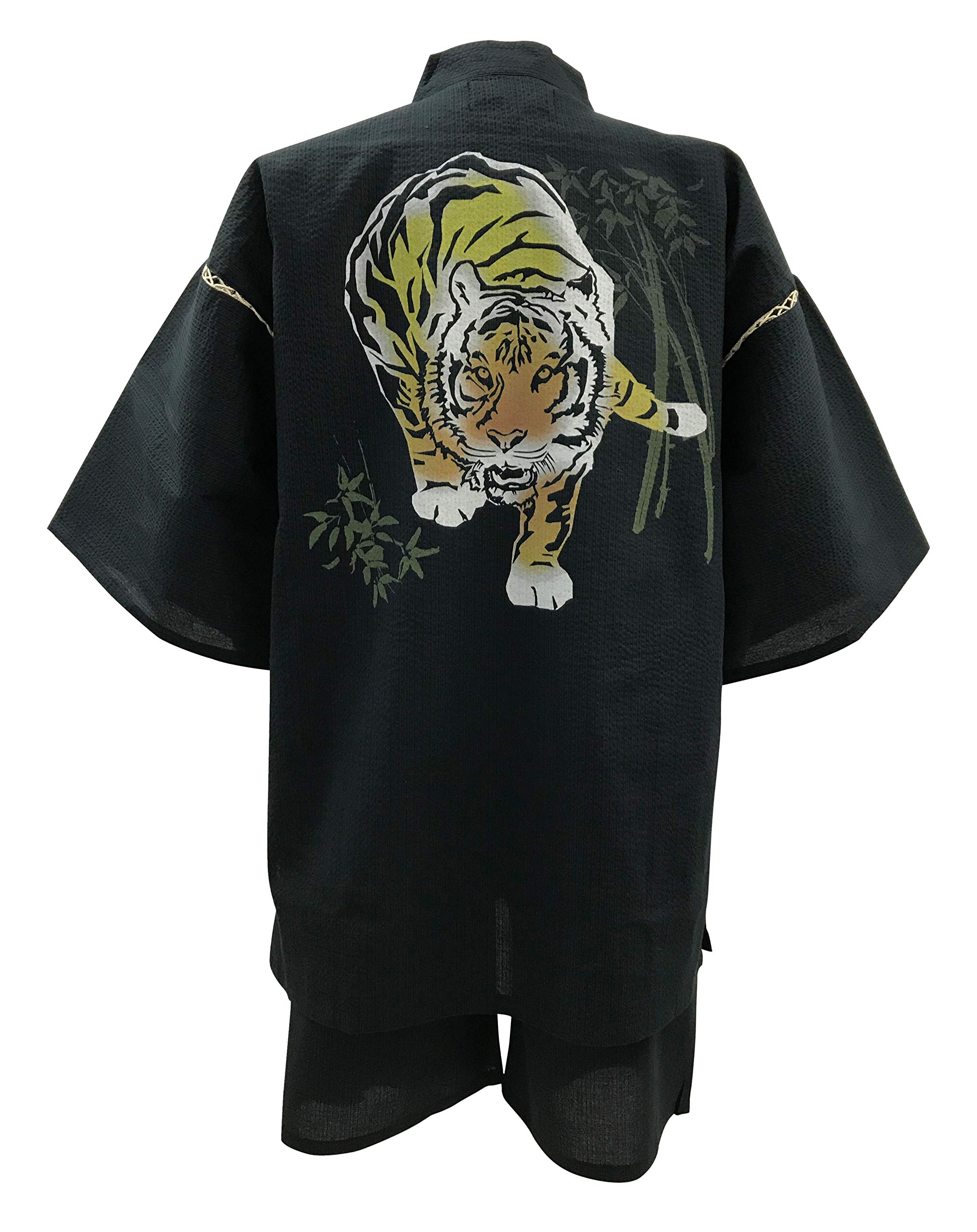 Original Japanese Men's 100% Cotton Jimbei Set - Cool Summer Kimono with Traditional Print - Loungewear, Festival Outfit & Home Wear for Comfort
