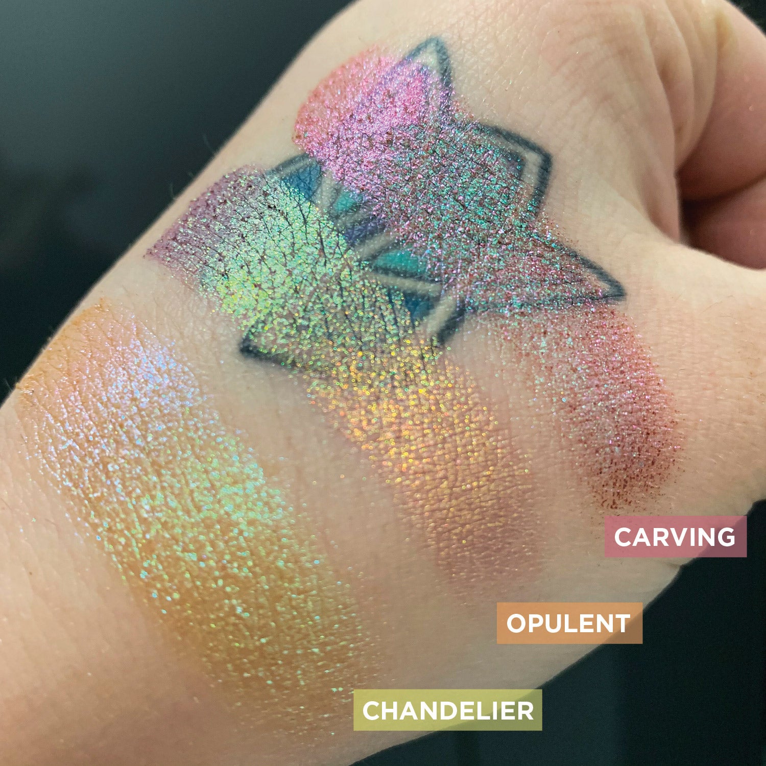 Multichrome Glitter Eyeshadow Palette - Long Lasting Carving Makeup for Stunning Eye Looks | Perfect for Party, Halloween & Special Occasions