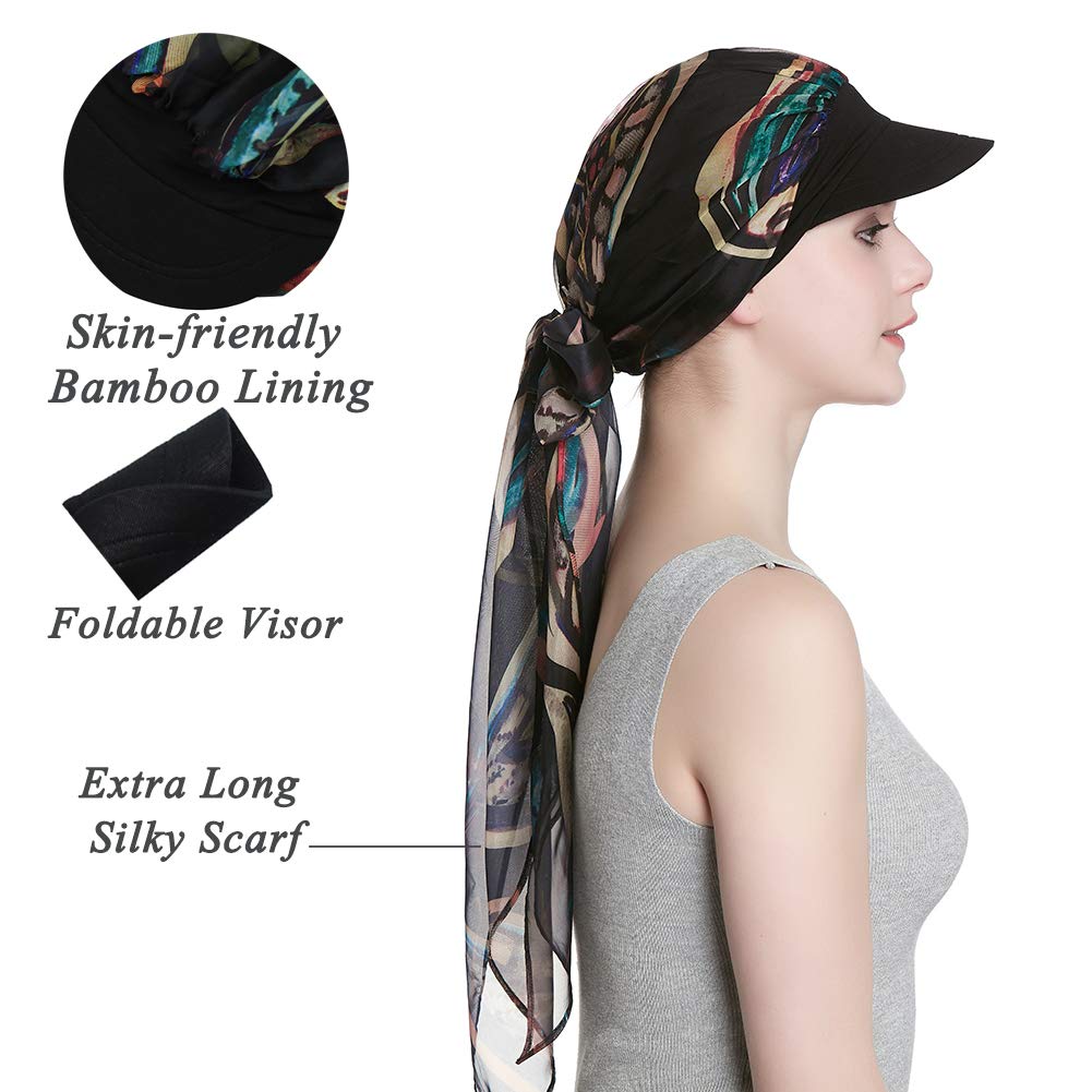 Alnorm Chemo Hats & Scarves for Women - Soft Slouchy Beanie with Brim - Comfortable Headwear for Cancer Patients, Chemotherapy & Cold Weather Protection