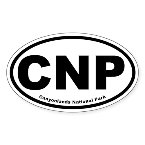 White - Canyonlands National Park Oval Sticker