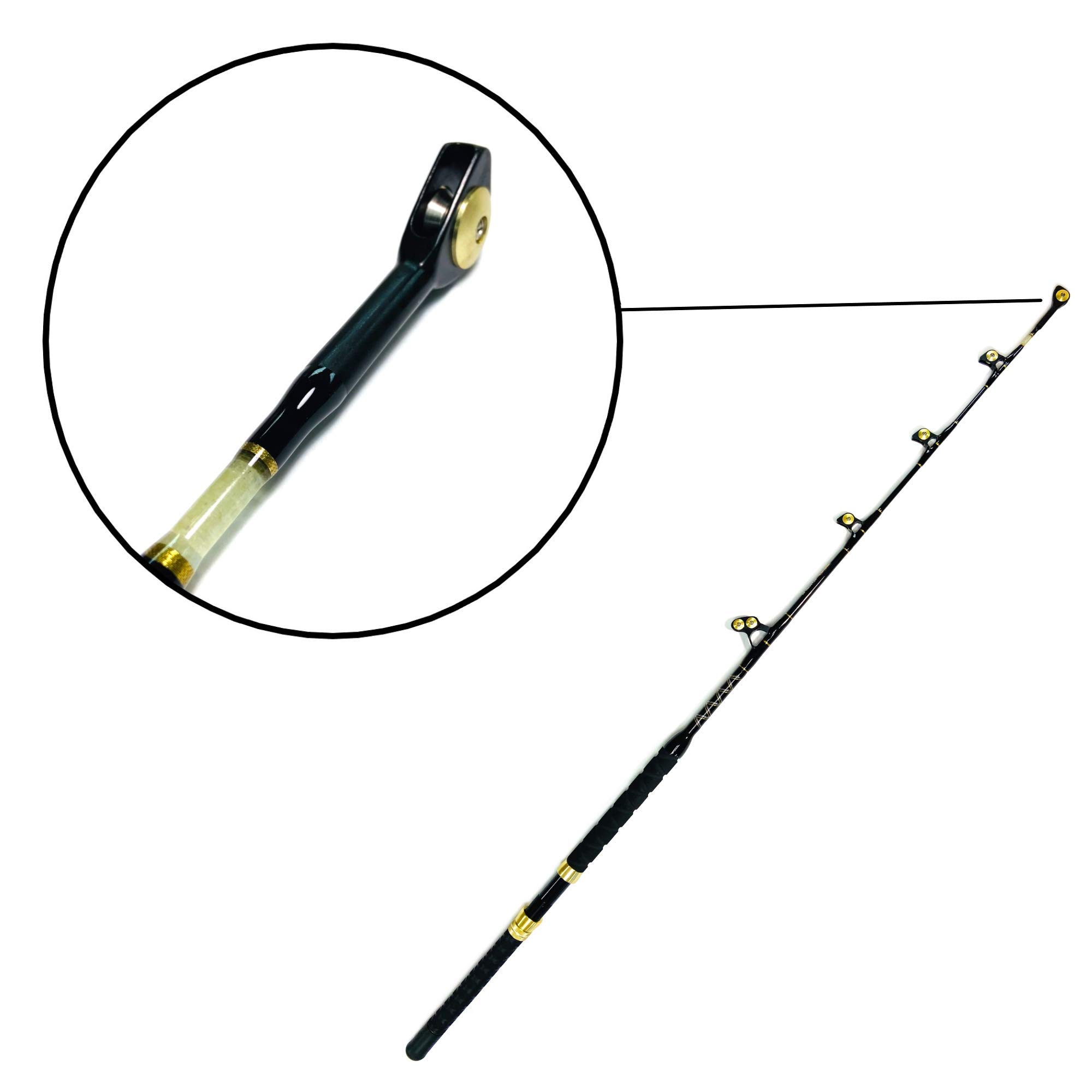 EatMyTackle Roller Guide Fishing Rod - Blue Marlin Tournament Edition | Saltwater Big Game Fishing Rod for Offshore & Deep Sea Angling | Perfect for Marlin, Tuna & Swordfish Tournaments