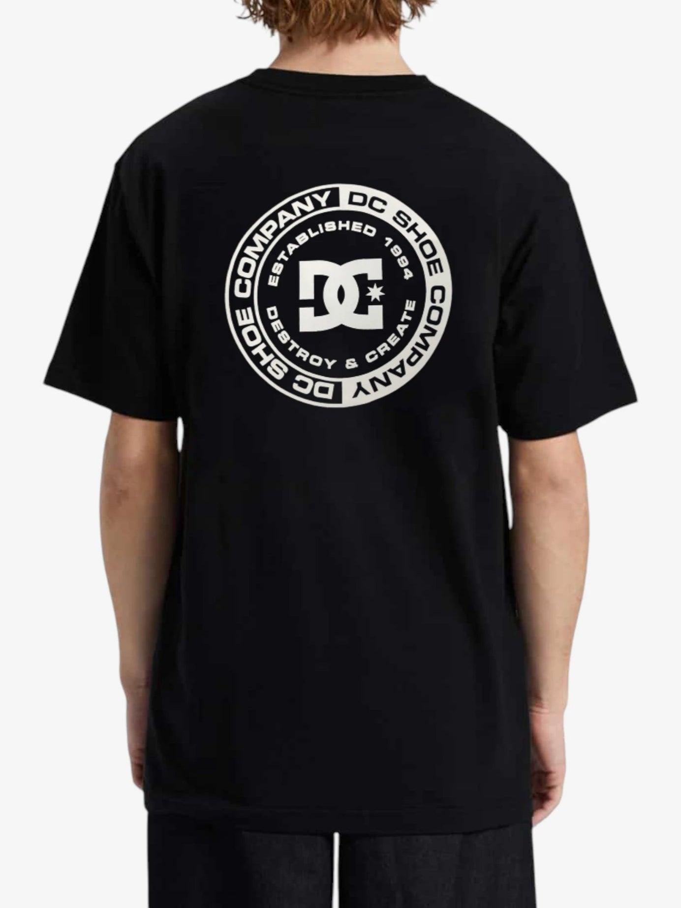 DC Comics Logo T-Shirt for Men - Black Cotton Superhero Graphic Tee - Perfect for Casual Wear, Cosplay, and Comic Conventions