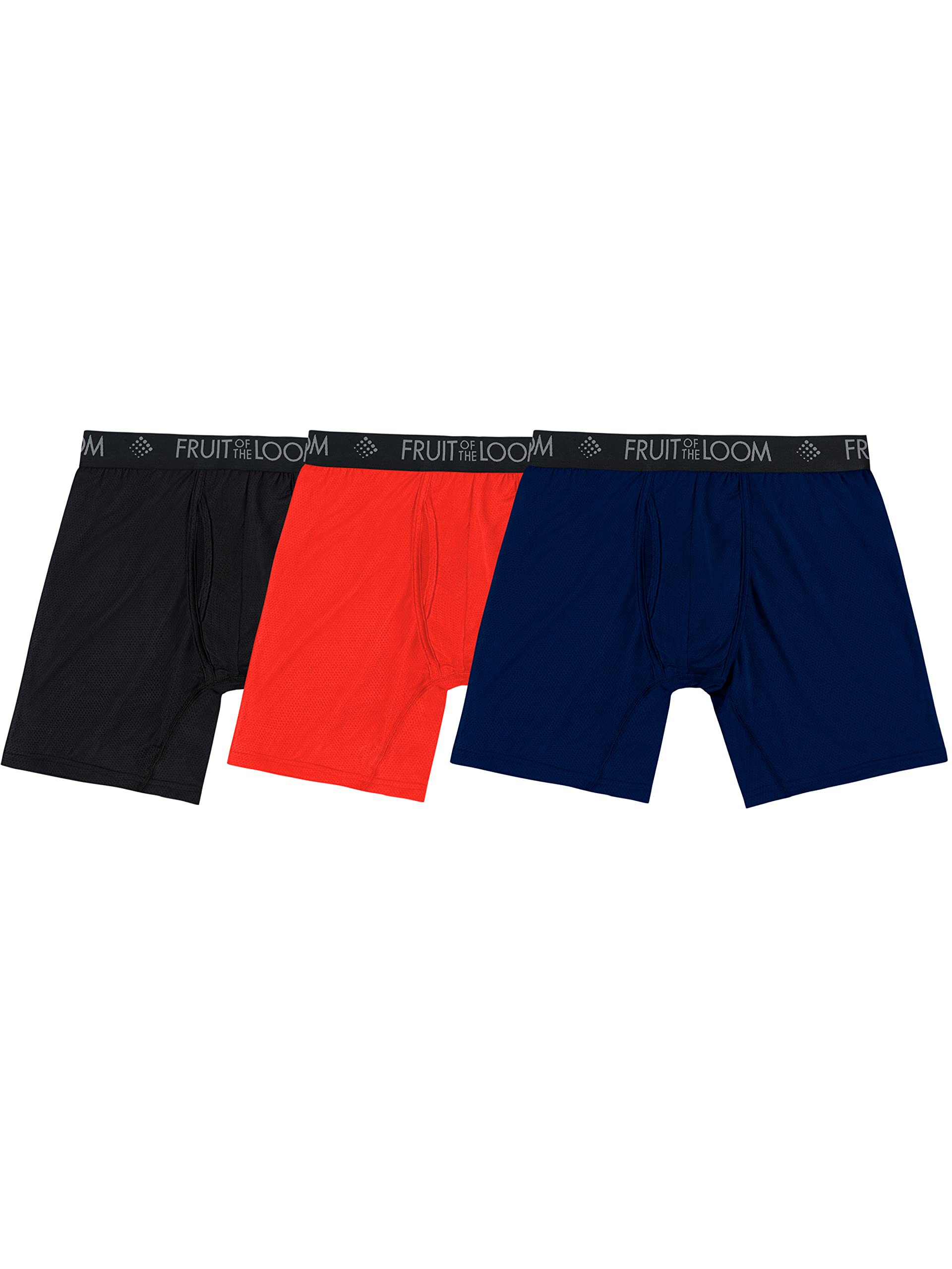 Fruit of the Loom Men's Breathable Micro Mesh Boxer Briefs - Soft Comfort Underwear for Everyday Wear, Workout & Sports