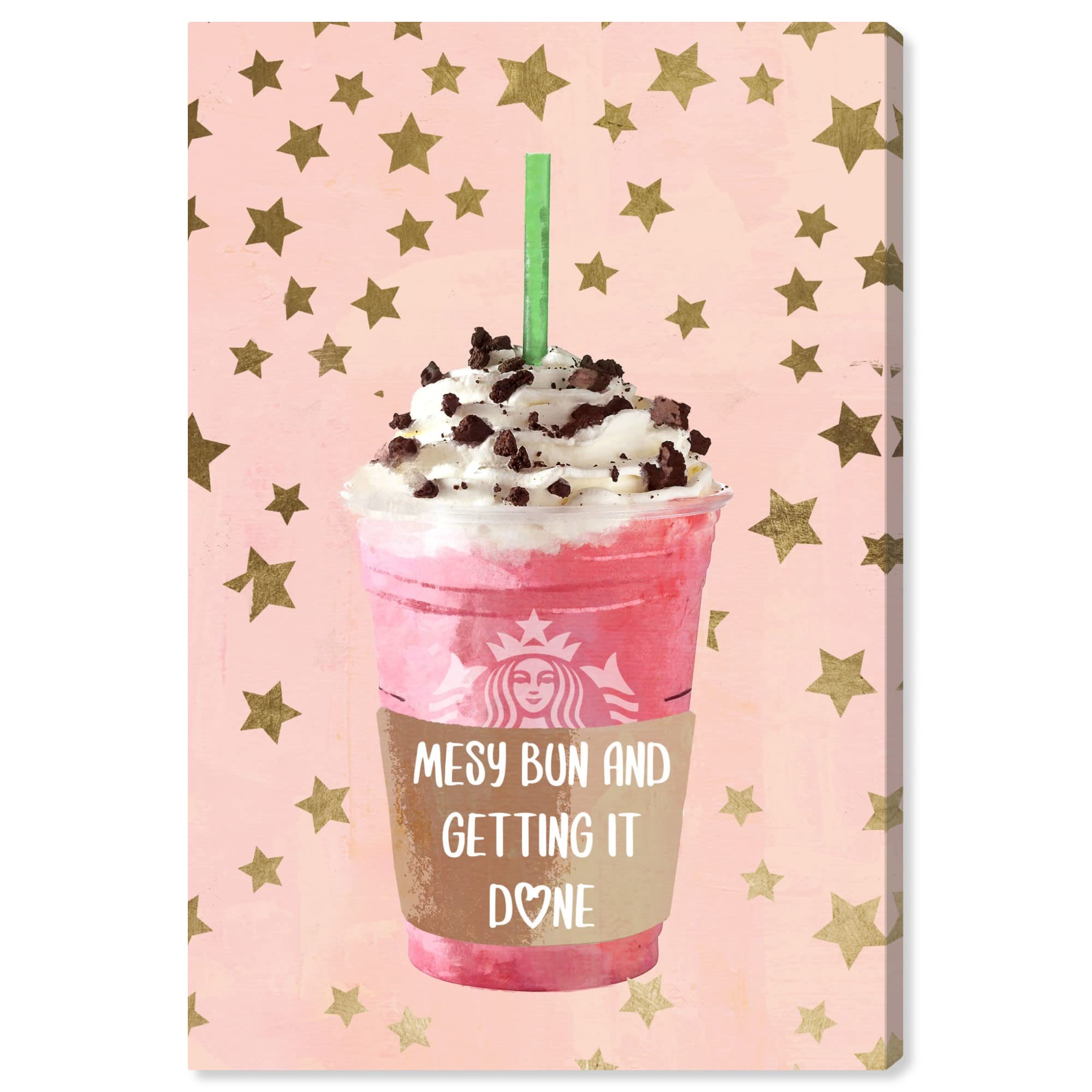 Oliver Gal Artist Co. 'Star Bright Drink' Wall Art Canvas Print - Vintage Cocktail & Coffee Bar Decor for Home, Kitchen, Cafe, or Restaurant