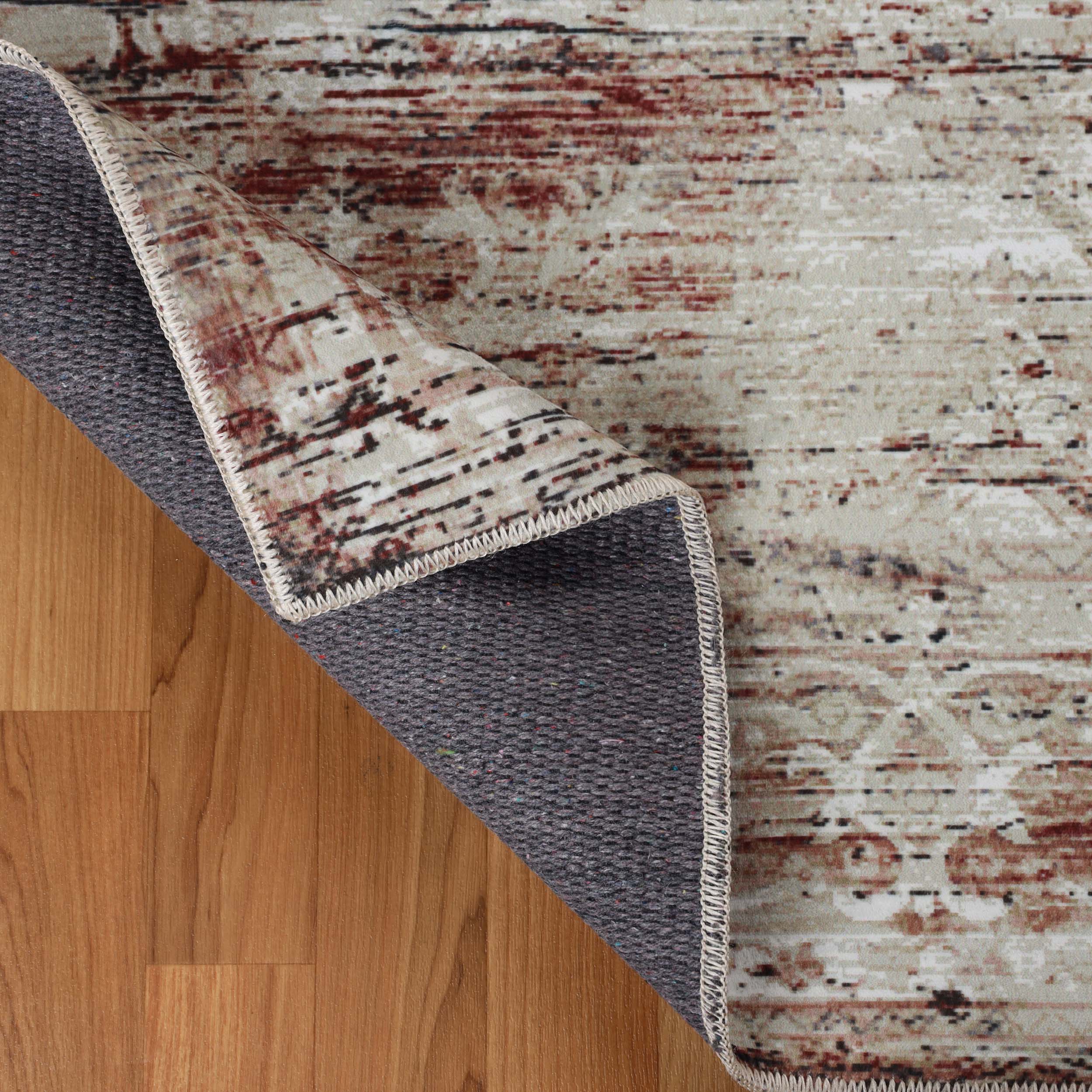 Canary Medallion Machine Washable Indoor Area Rug or Runner - Soft Non-Slip Living Room Carpet for Bedroom, Hallway & Entryway Decor