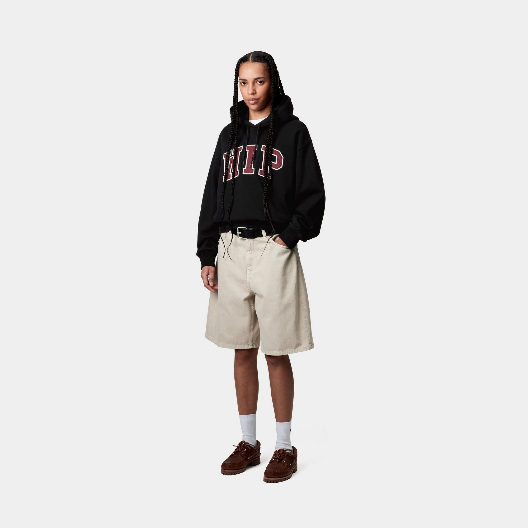 Women's Hooded WIP Sweatshirt - Black | Comfortable Pullover Hoodie for Casual Wear & Street Style | Perfect for Gym, Running, and Everyday Outfits