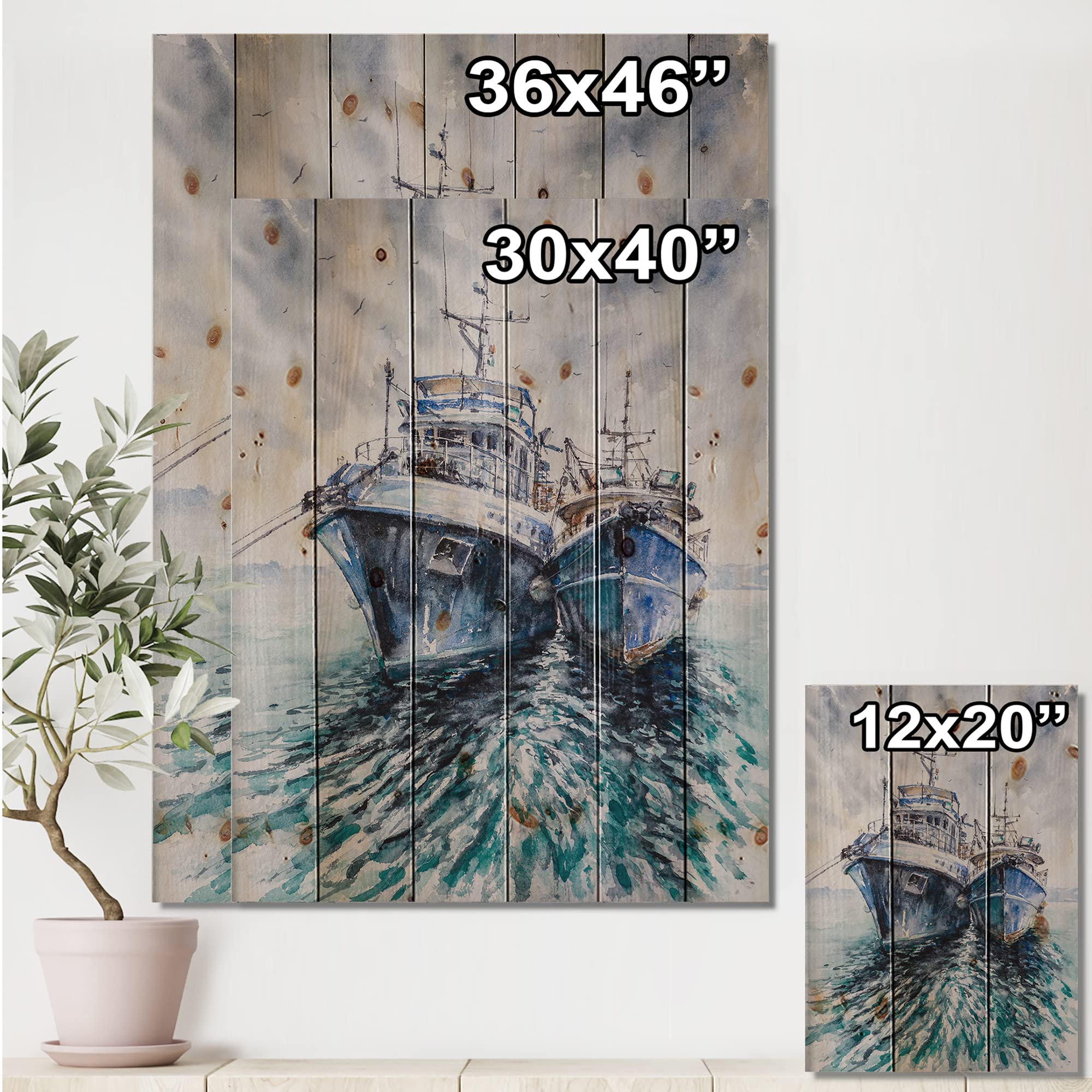 Storm Anchored Nautical Wood Wall Art - Coastal Decor for Beach House