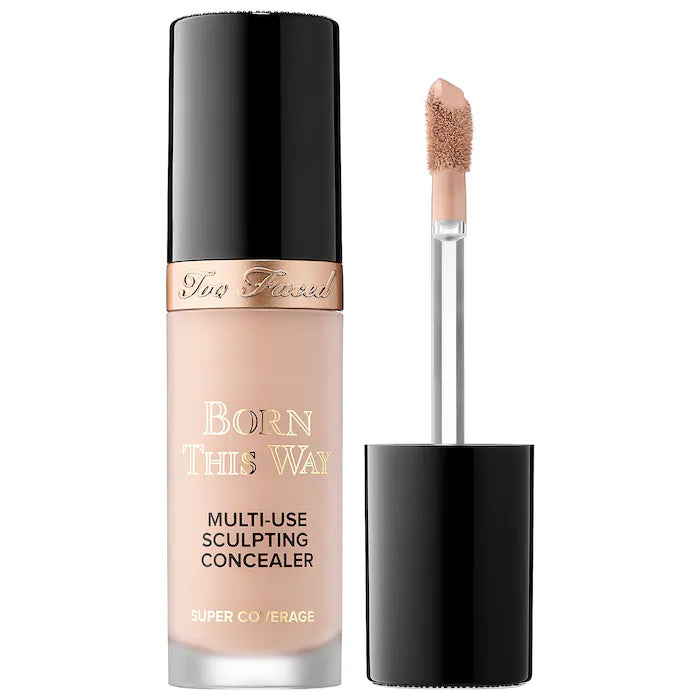 Too Faced Born This Way Super Coverage Multi-Use Concealer - Full Coverage, Natural Finish for Dark Circles, Blemishes & Contouring (Makeup & Beauty Essentials)