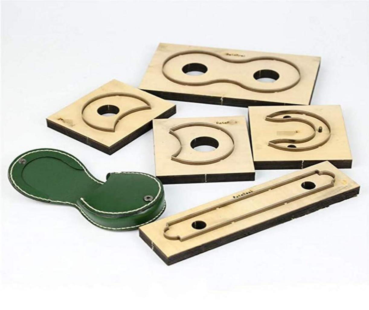 ZHONGJIUYUAN Steel Blade Ruler Wood Cutting Dies Set - Precision Punch Tool for Leather Crafting, DIY Earphone Bags & Coin Purses | Perfect for Leather Cutters, Craft Projects & Gift Making