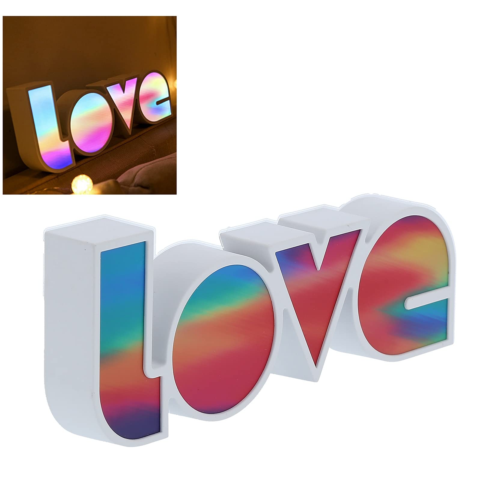 USB LED Love Lamp - High Light Transmission Romantic Night Light for Weddings, Valentine's Day, Bedroom & Home Decor