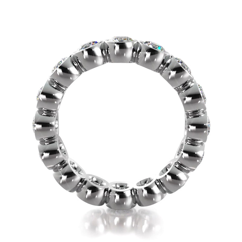 2.56 Carat Round Diamond Eternity Wedding Band for Women - 14K White Gold Bridal Ring for Anniversary, Engagement & Special Occasions