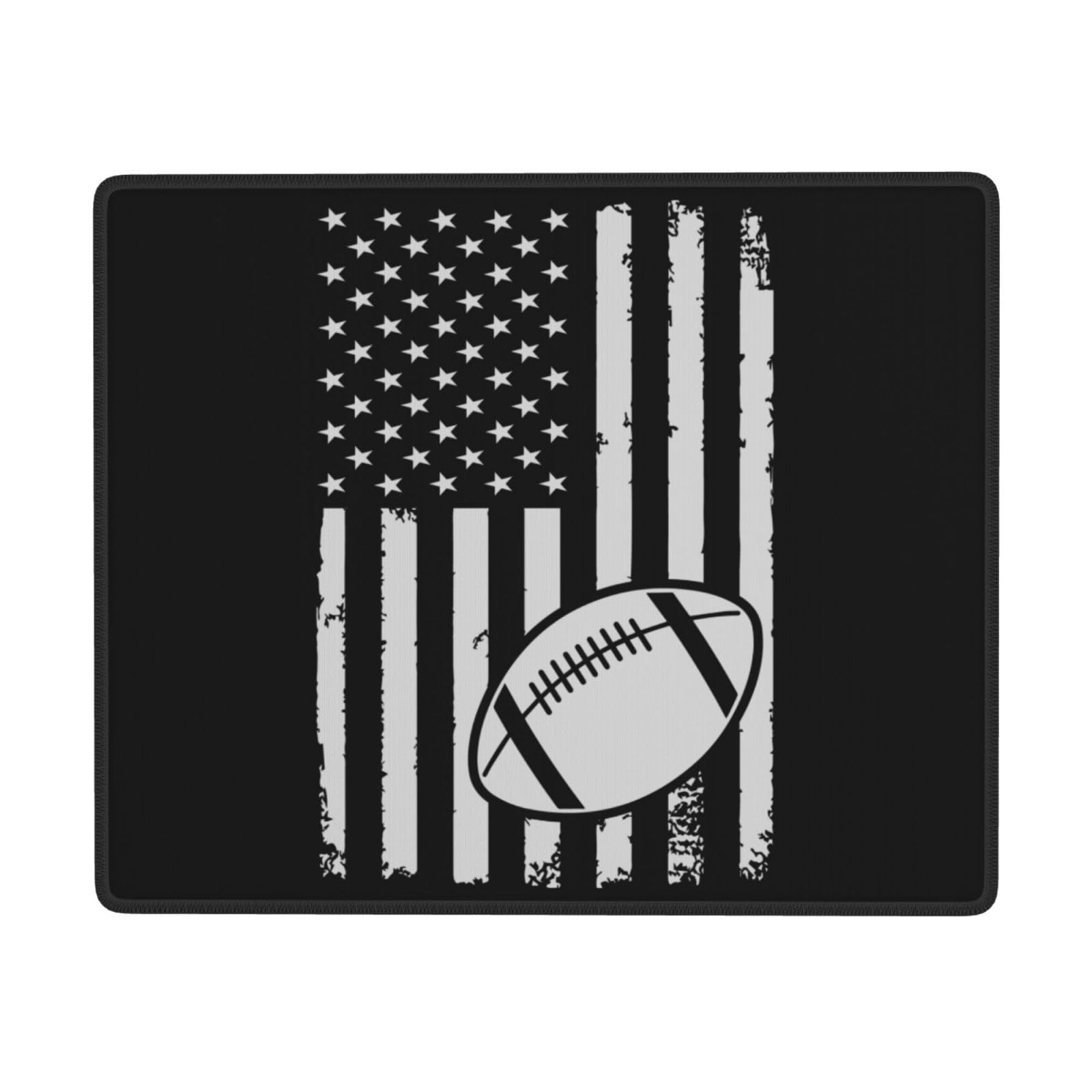 SIYTUAU USA Flag American Football Mouse Pad - Waterproof, Non-Slip Rubber Gaming Mousepad (7x9 inches) for Laptop, Office & PC - Perfect for Sports Fans, Gamers & Workstations