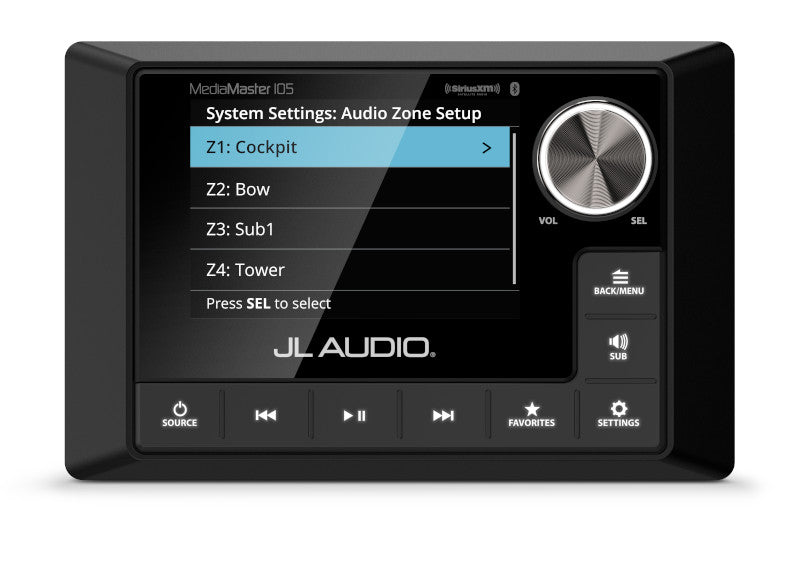 JL Audio MM105 MediaMaster Waterproof Marine Stereo with Color LCD Display - Perfect for Boats, Yachts & Outdoor Water Activities