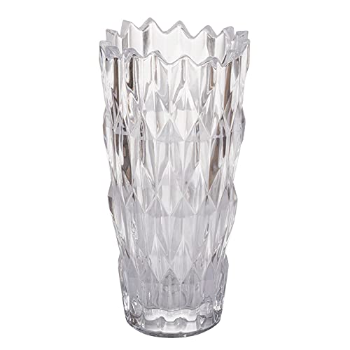A&B Home 9-Inch Large Thickened Crystal Glass Flower Vase - Elegant Home Decor, Wedding Centerpiece, Table Decor for Living Room, Dining Room & Office