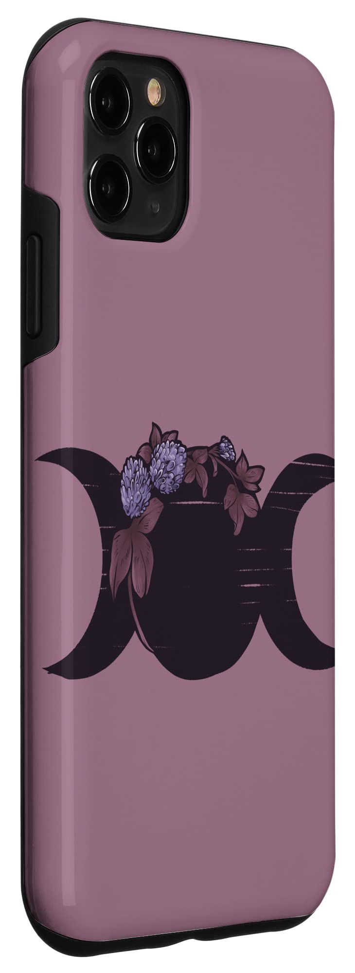 iPhone 11 Pro Max Case - Triple Moon Purple Bloom Green Witch Design | Moody Moonchild Aesthetic | Protective Phone Cover for Women & Teens | Perfect for Halloween, Festivals & Boho Style Outfits