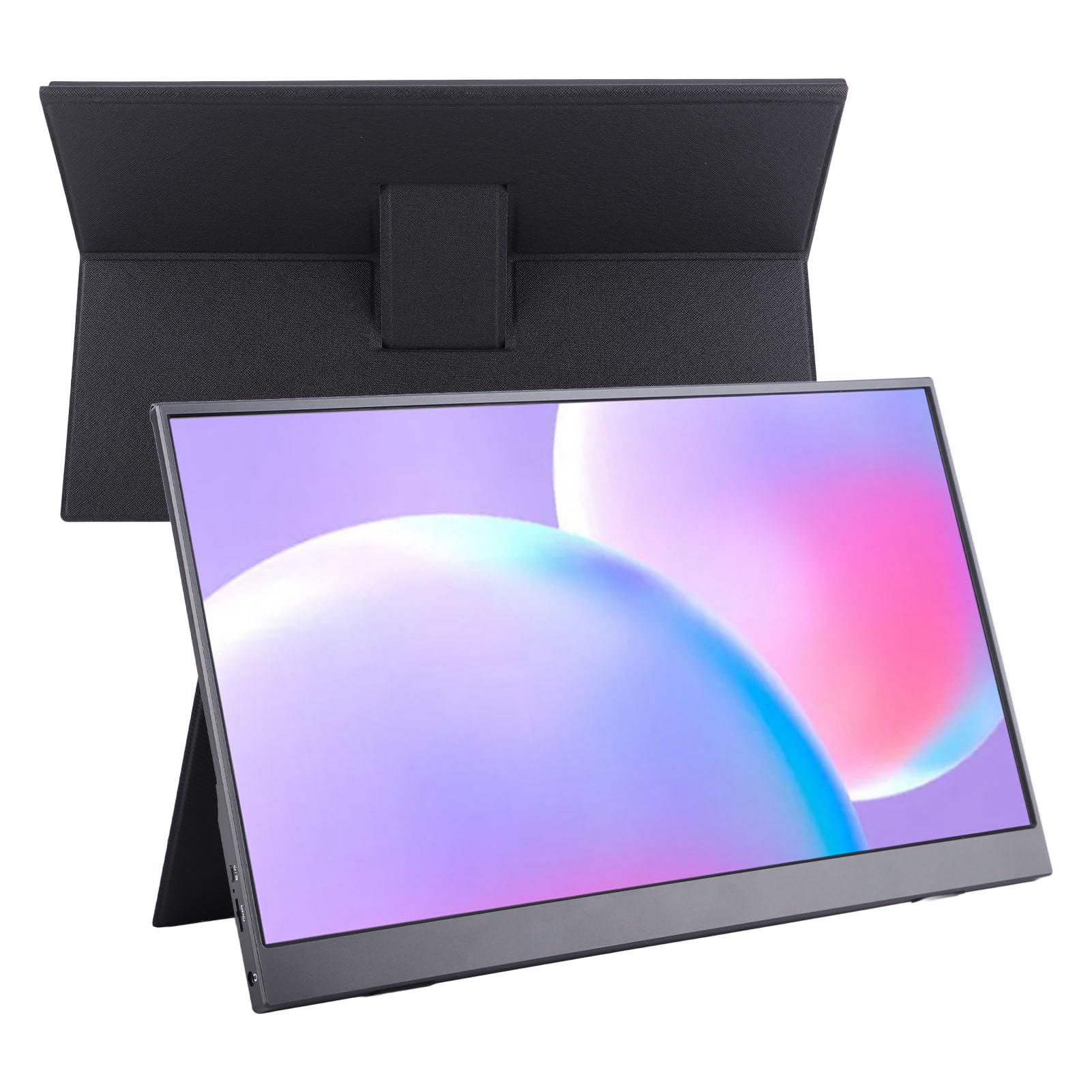 15.6 Inch Denash Portable IPS Monitor - 1920x1080 Full HD Resolution, HDR Technology, Wide Compatibility with Multimedia Interface for Laptop (EU Plug) - Perfect for Home Office, Gaming & Business Presentations