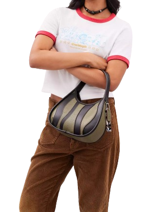 Coach Ergo Bag in Wavy Stripe Upcrafted Leather - Stylish Crossbody Purse for Women | Perfect for Work, Travel & Everyday Use
