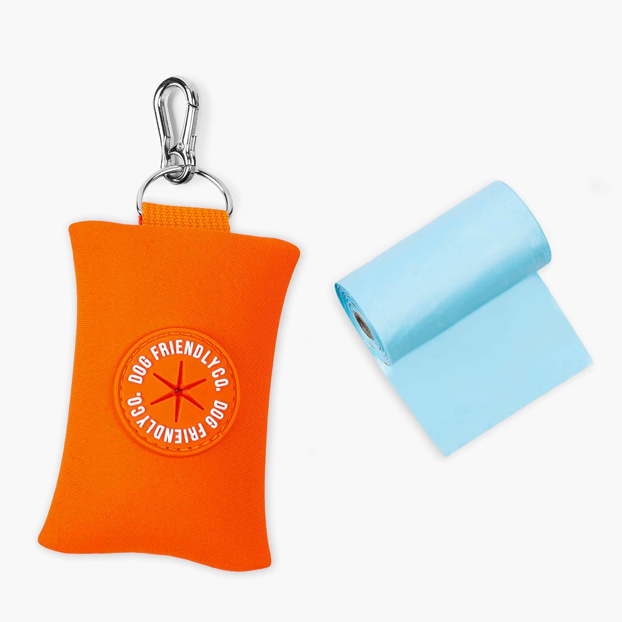 Dog Poop Bag Holder - Reflective & High Visibility Orange - Clip-On Waste Bag Dispenser for Dogs - Perfect for Walking, Hiking & Outdoor Adventures