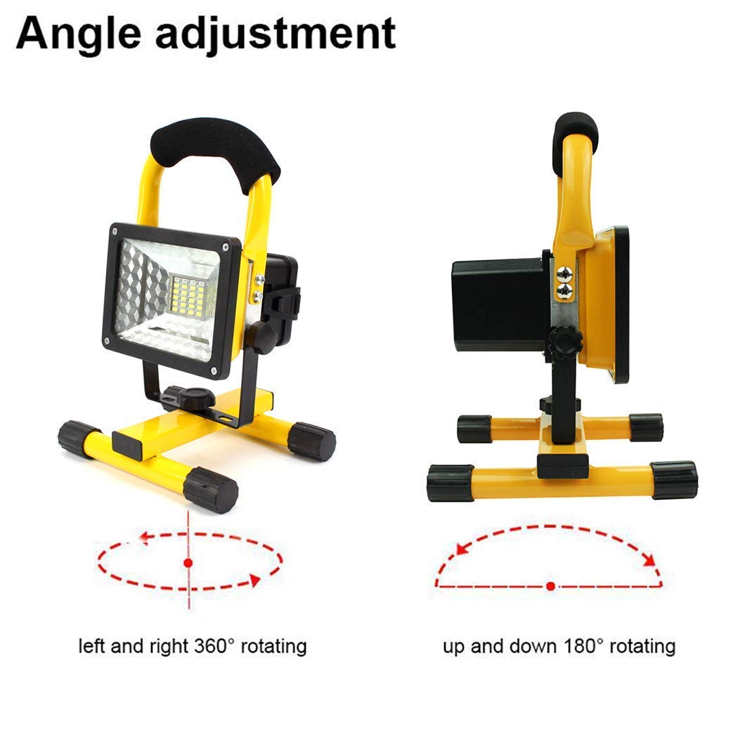 10W LED Rechargeable Flood Light - IP65 Waterproof Portable Work Light with SOS Mode | Perfect for Camping, Hiking, Fishing, Emergency & Outdoor Security Lighting