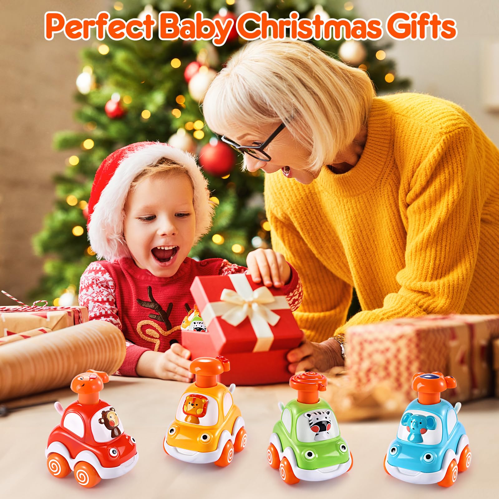 Best Press and Go Toy Cars for Toddlers 1-3 Years Old - Fun Baby Toys for 12-18 Months - Perfect 1st Birthday Gift for Boys & Girls - Great for Playtime, Learning & Early Development