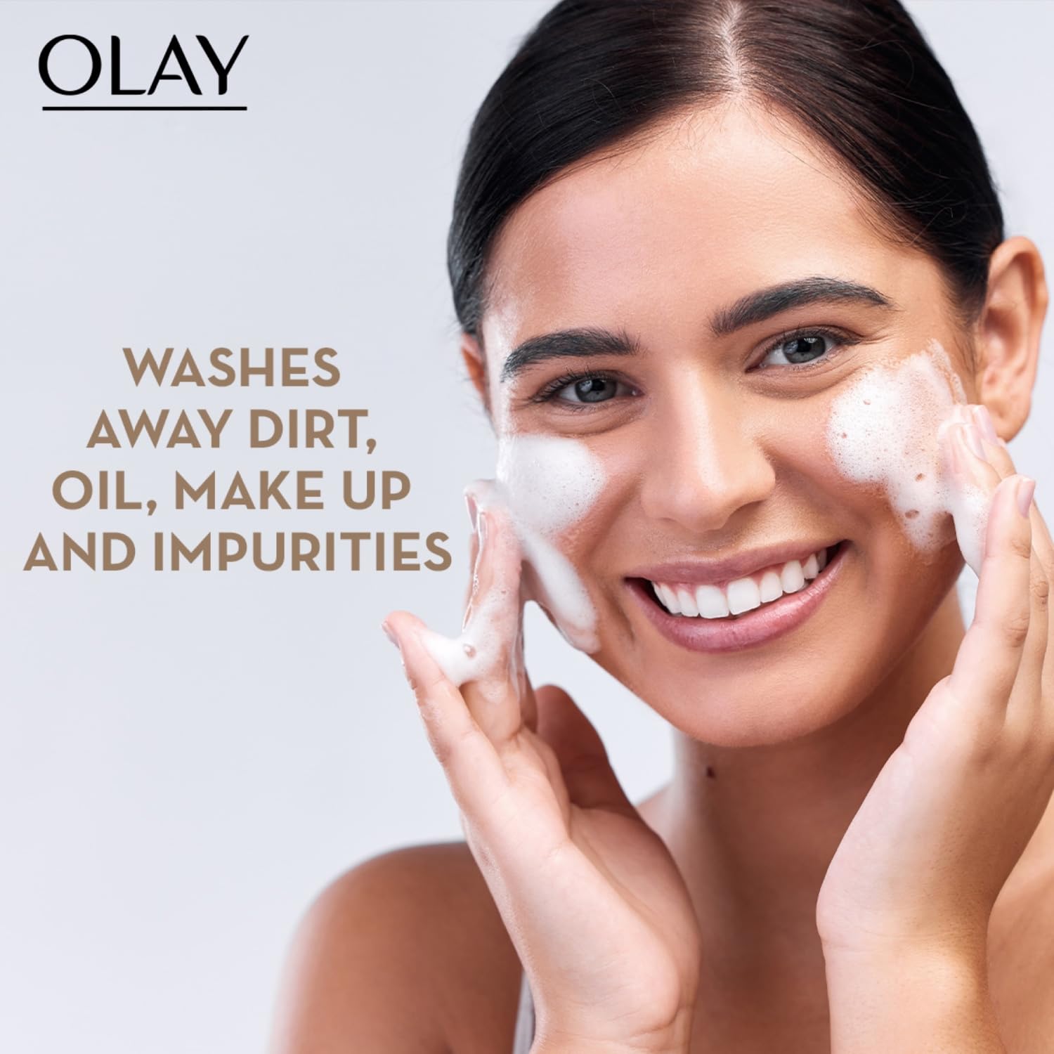 Olay Total Effects Foaming Cleanser - Anti-Aging Face Wash with Niacinamide & Green Tea Extract for Normal, Oily, Dry & Combination Skin | 100g | Daily Skincare Routine for Youthful Glow