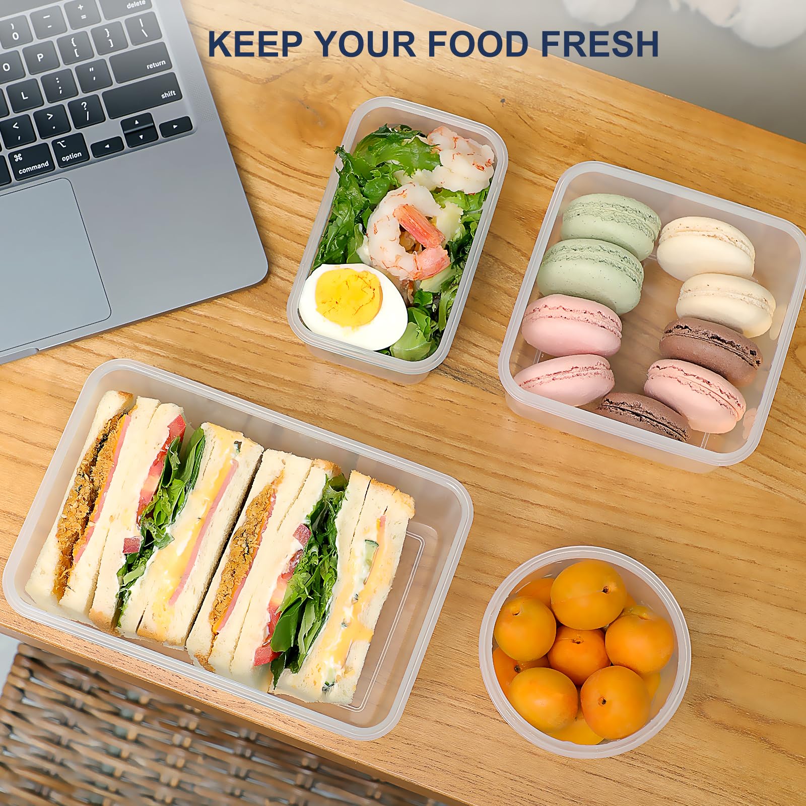 50-Piece BPA-Free Plastic Food Storage Containers Set with Lids - Microwave & Dishwasher Safe, Leakproof for Pantry, Kitchen Organization - Includes 25 Containers & 25 Lids with Labeling Pen - Perfect for Meal Prep, Leftovers, and Bulk Food Storage