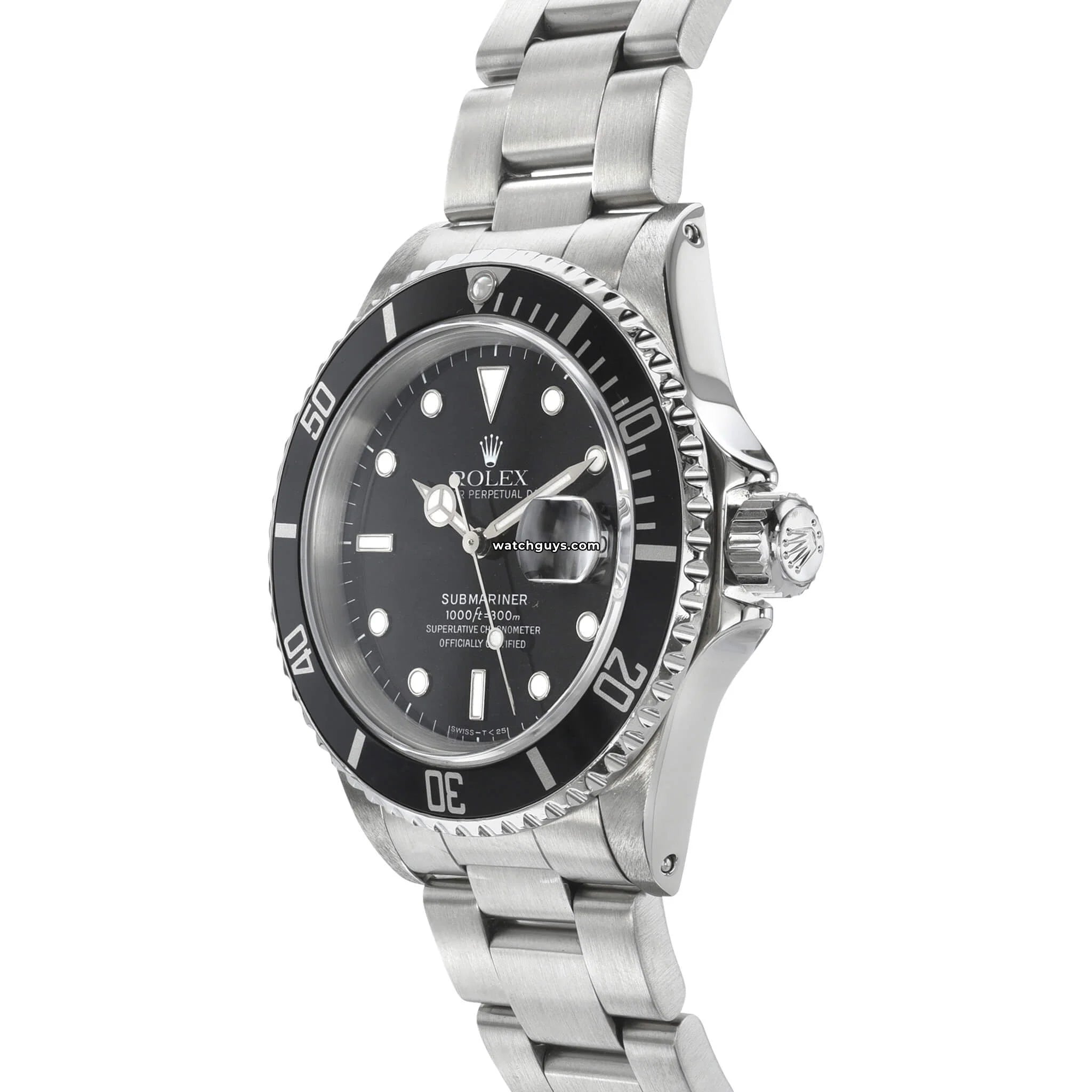 Original Rolex Submariner 16610 Men's Black Stainless Steel Luxury Dive Watch - Perfect for Diving, Business & Formal Occasions