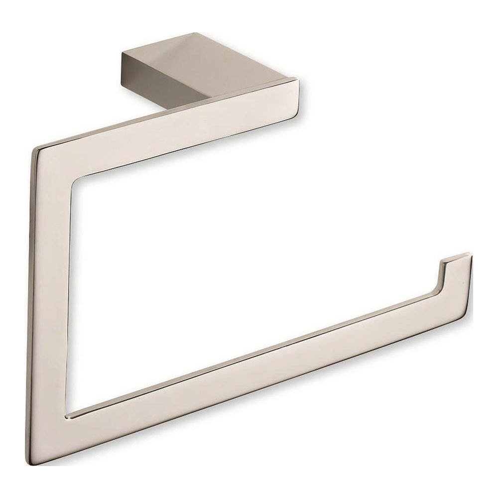 Atlas Homewares PATR-PN Parker Collection 8.25 Inch Bathroom Towel Ring, Polished Nickel Finish - Perfect for Modern Bathrooms & Powder Rooms