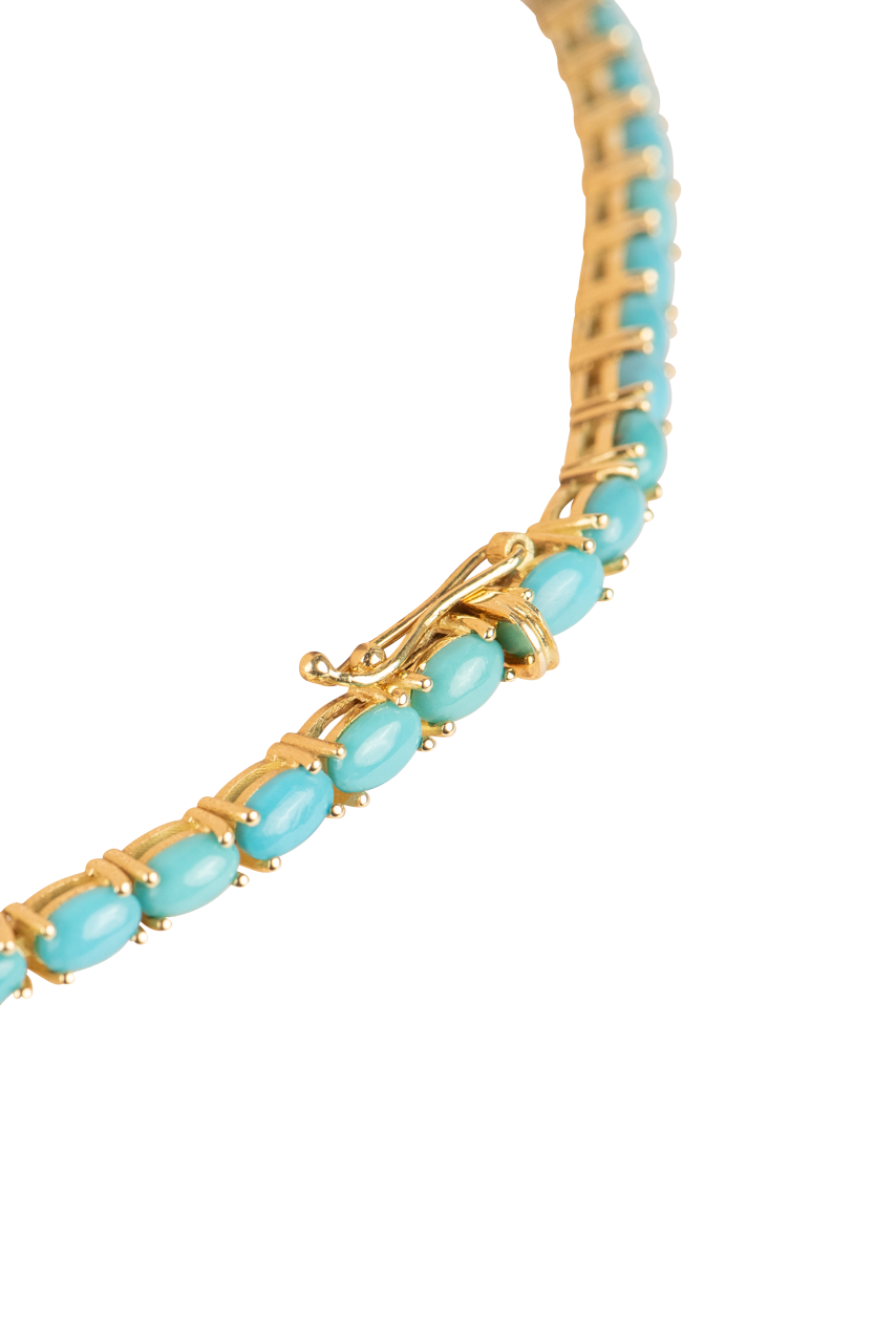 Sleeping Beauty Turquoise & Diamond Necklace - Elegant Handmade Jewelry for Women | Perfect Gift for Birthday, Anniversary & Special Occasions