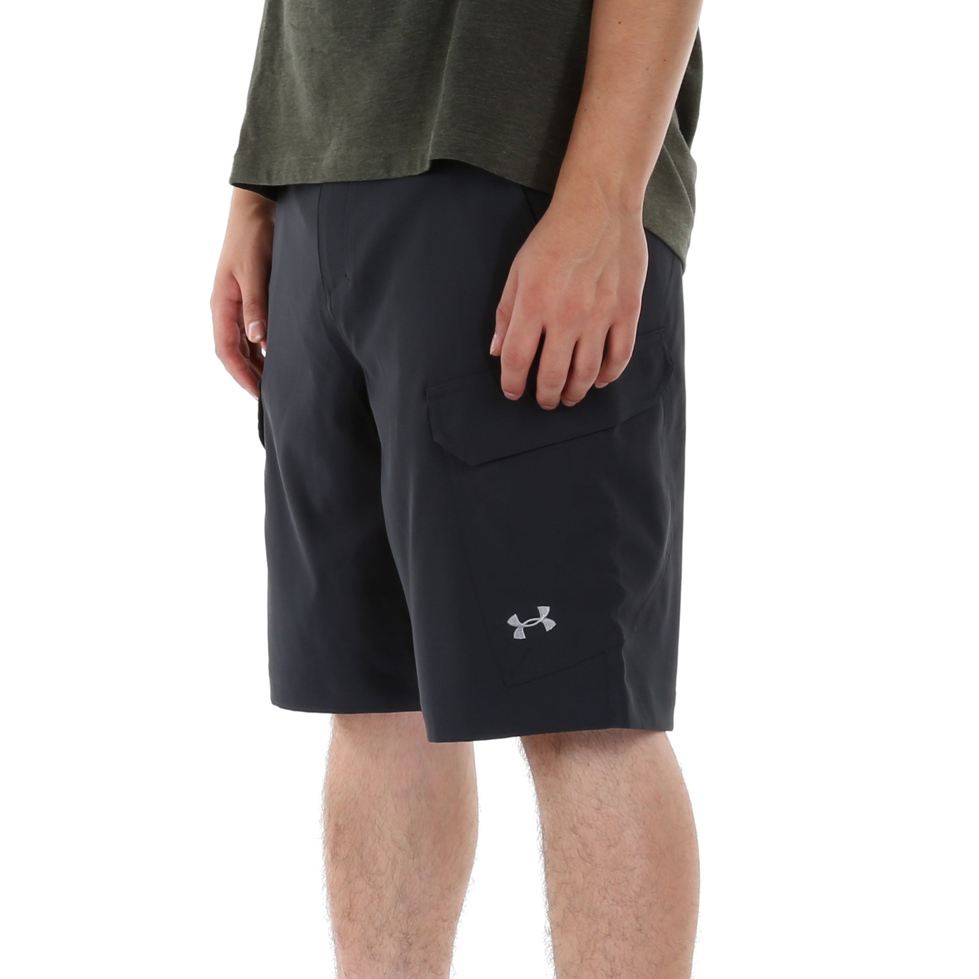 Under Armour Men's Fish Cargo Shorts - Lightweight Quick-Dry Athletic Shorts with Pockets for Running, Gym & Outdoor Activities | Anthracite