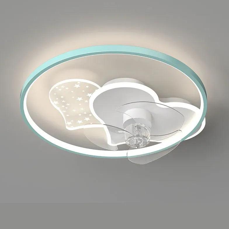 Modern Transparent Cloud LED Ceiling Fan with Light - Energy Efficient Smart Fan for Bedroom, Living Room & Office