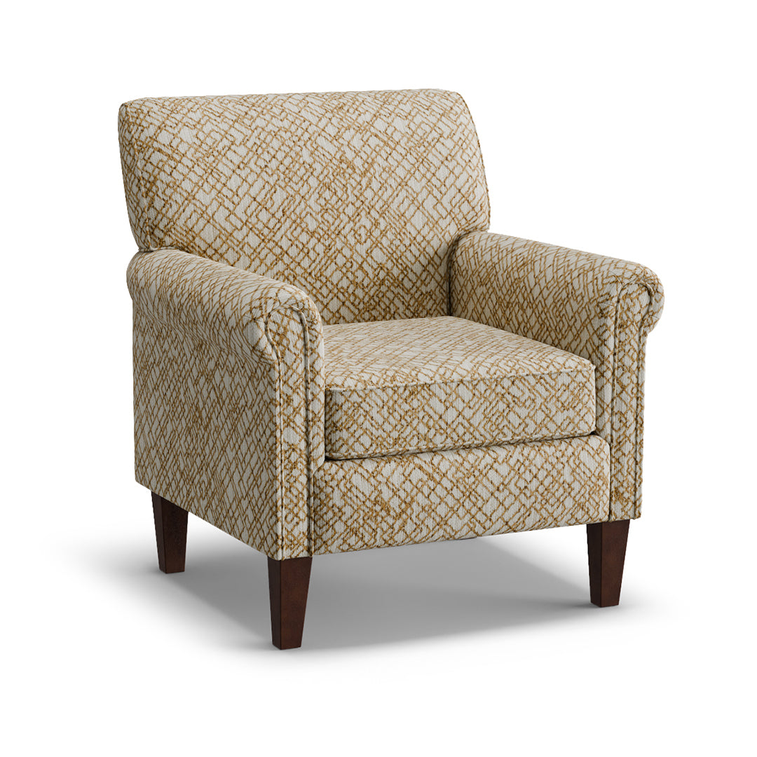 McBride Accent Chair - Modern Upholstered Lounge Chair with Wooden Legs for Living Room, Bedroom & Office - Comfortable Reading Chair with Soft Cushions