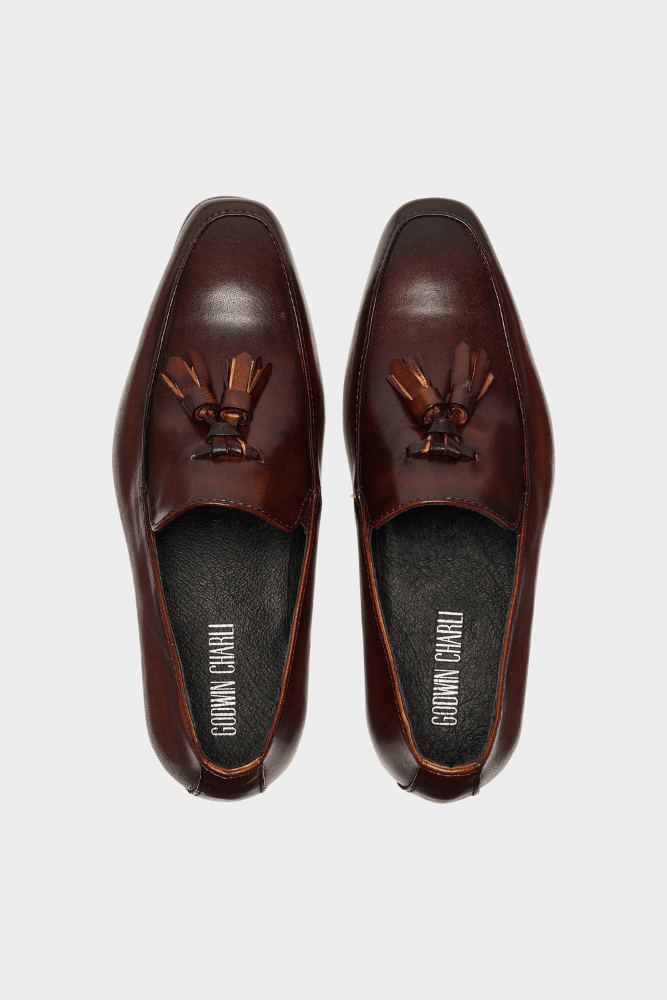 Kids Brown Leather Harry Tassel Loafers - Comfortable & Stylish School Shoes for Boys & Girls | Perfect for Class, Parties & Special Occasions