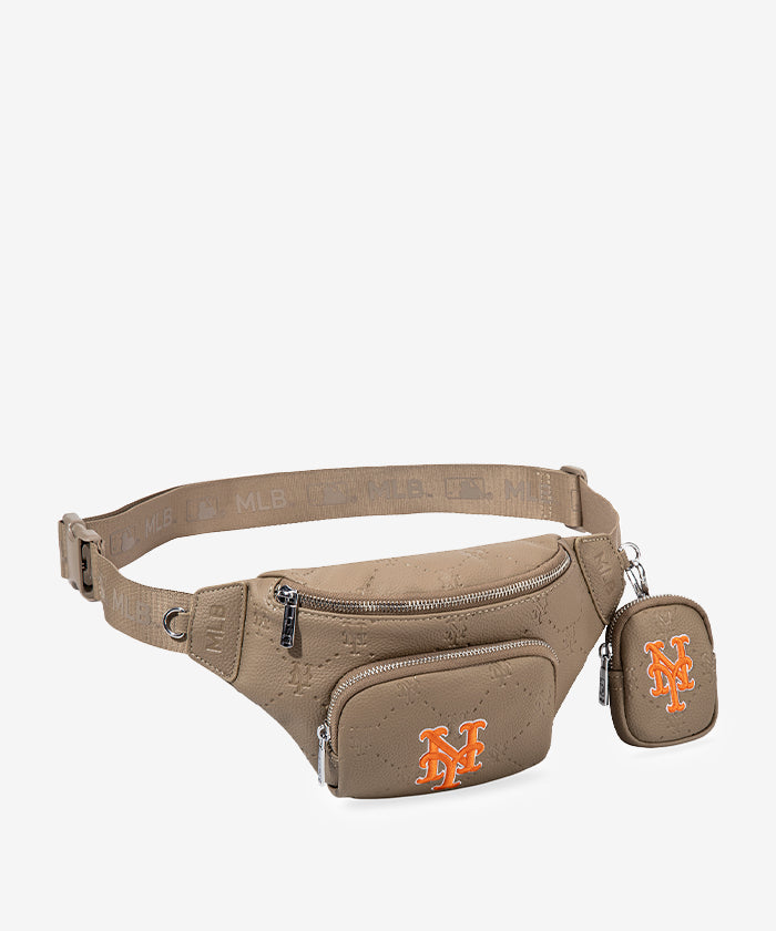 MLB New York Mets Official Logo Fanny Pack Waist Bag - Perfect for Baseball Games, Concerts & Outdoor Activities