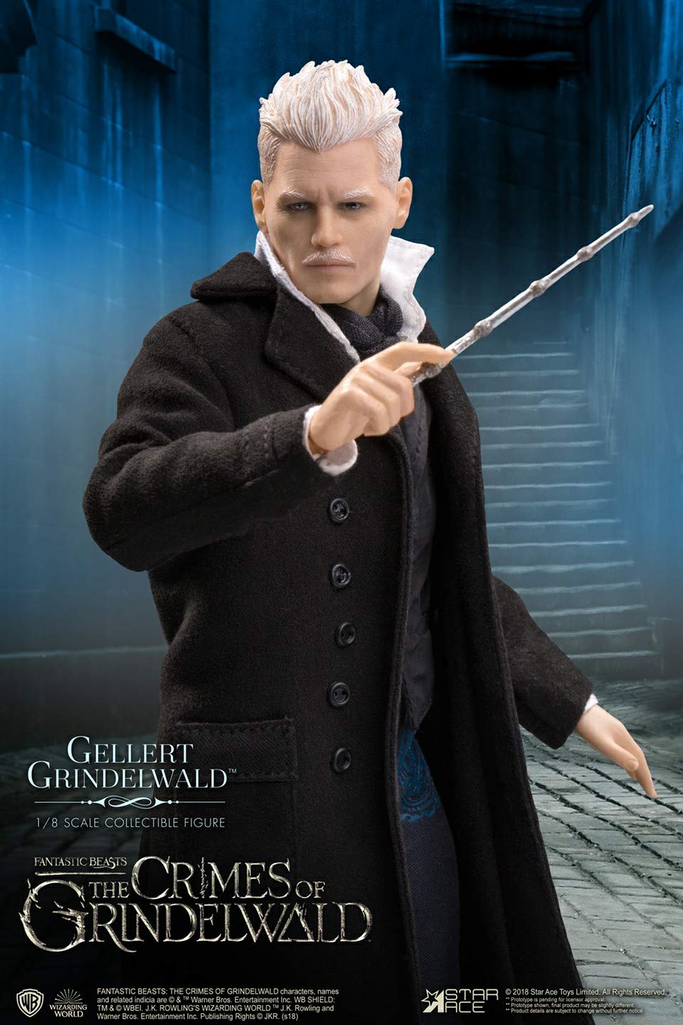 Fantastic Beasts: The Crimes of Grindelwald Gellert Grindelwald 1:8 Scale Collectible Action Figure by Star Ace Toys - Premium Multicolor Movie Character Model for Display & Collectors