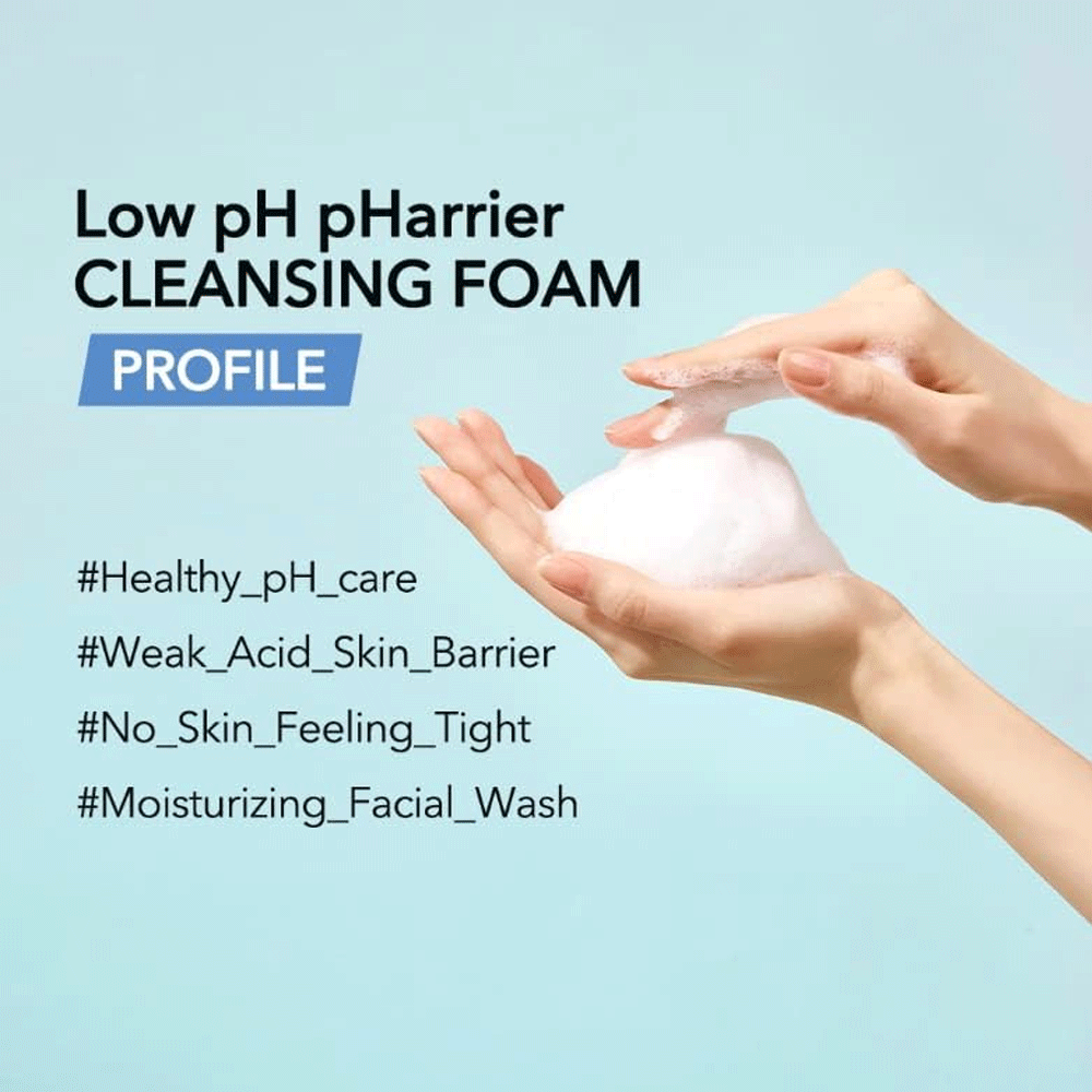 Cell Fusion C Low pH pHarrier Cleansing Foam 165ml - Gentle Korean Face Wash for Sensitive Skin, Deep Cleansing & Moisturizing - Perfect for Daily Skincare Routine & Acne-Prone Skin