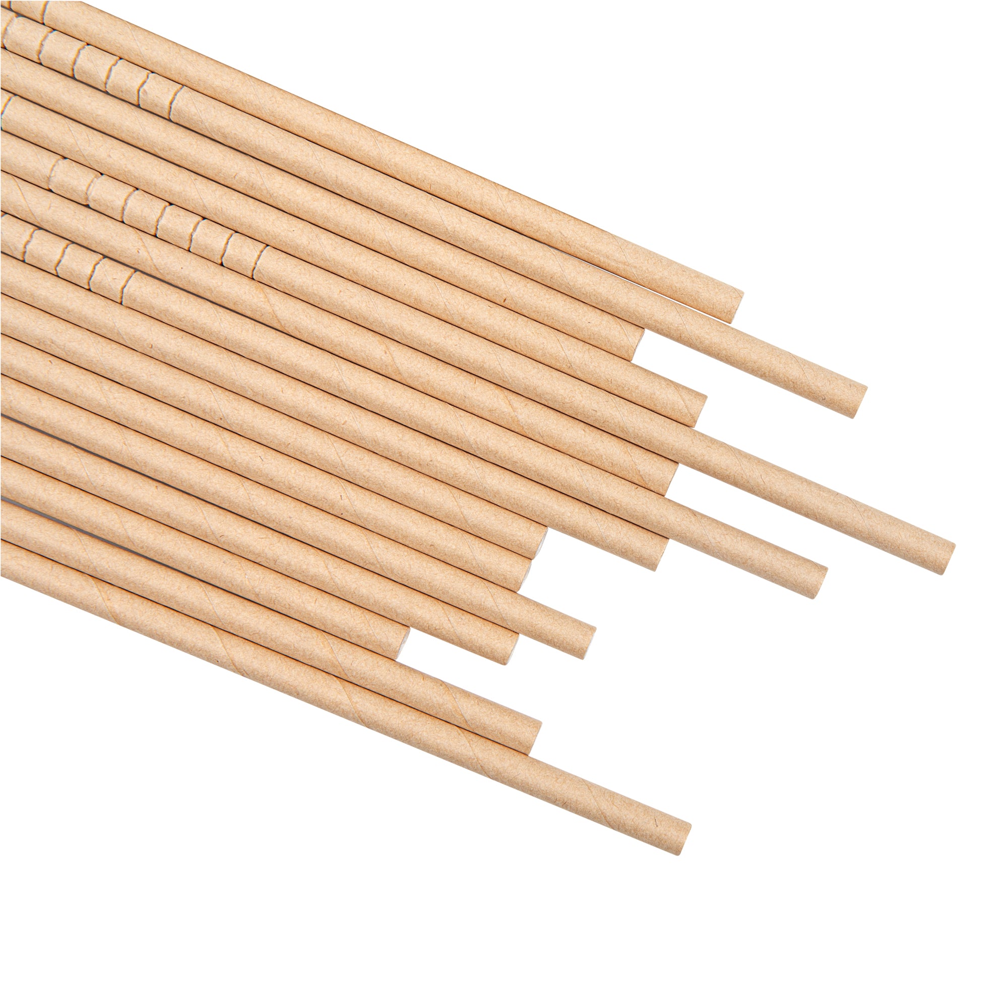 Eco-Friendly Biodegradable Kraft Paper Straws - 6mm x 7 3/4