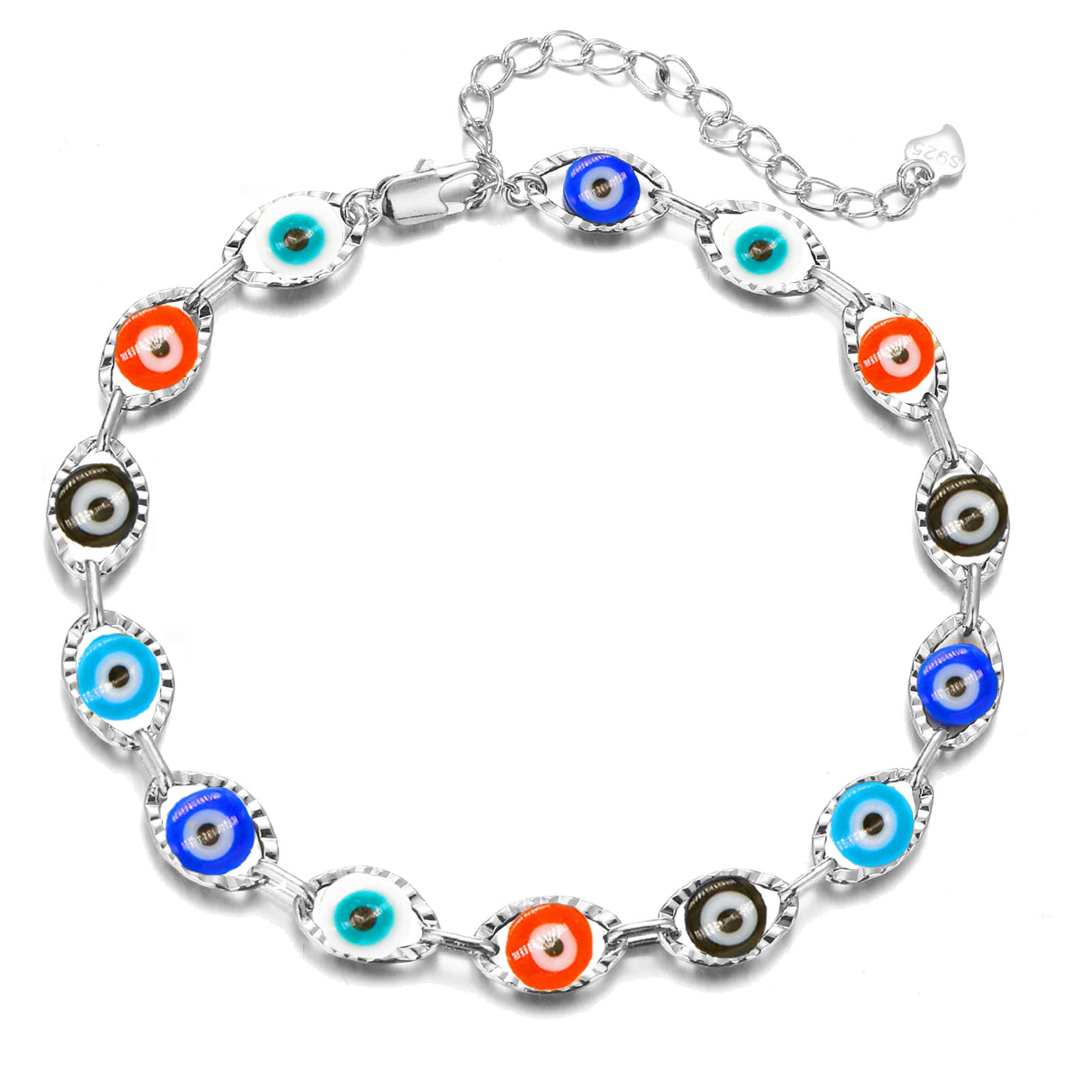 Evil Eye Ankle Bracelets for Women - 14K Gold & Silver Anklets for Teen Girls - Protection & Style Jewelry for Everyday Wear, Beach & Vacation